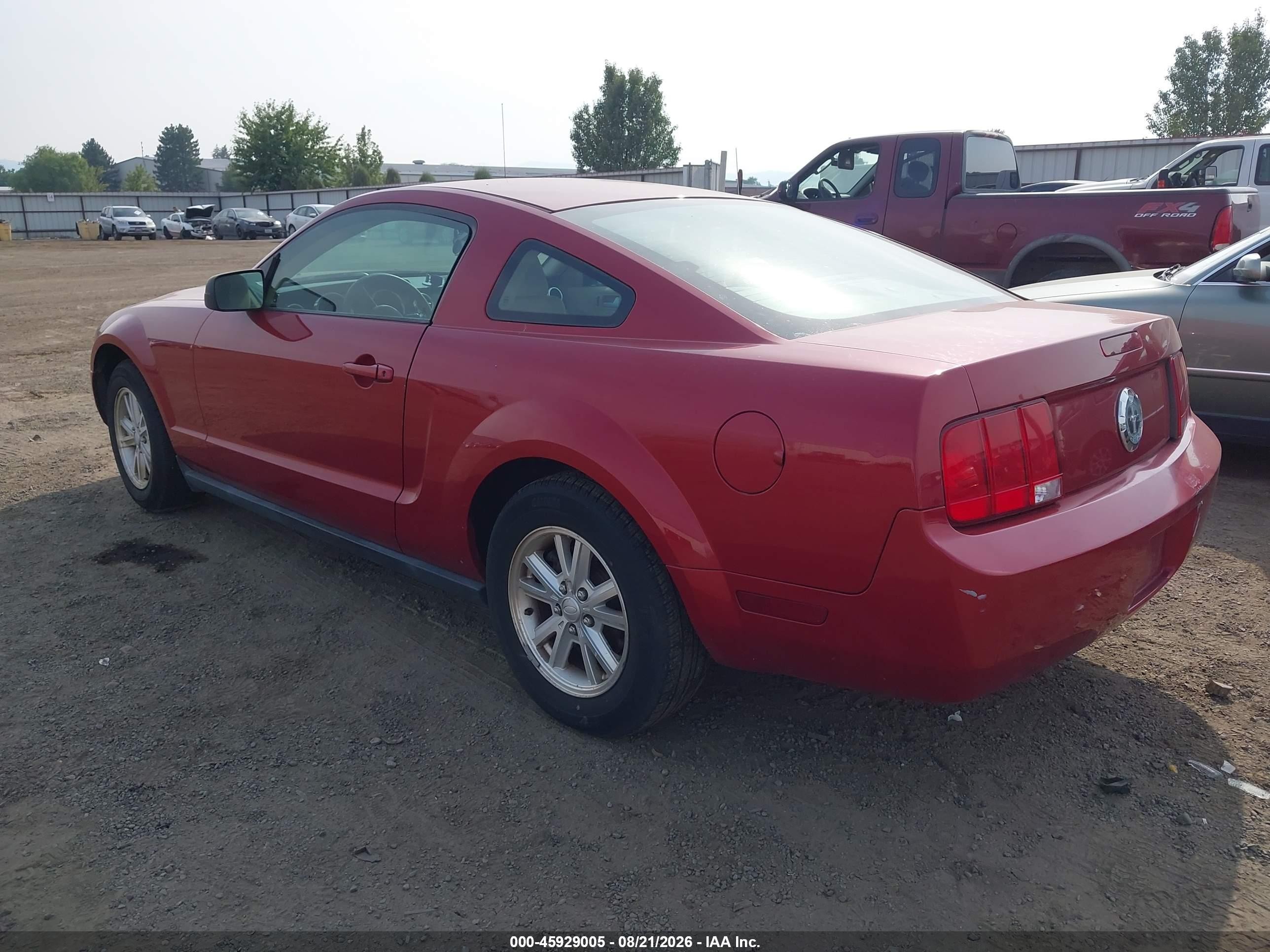 2008 Ford Mustang V6 Deluxe/v6 Premium Red vin: 1ZVHT80N585169625