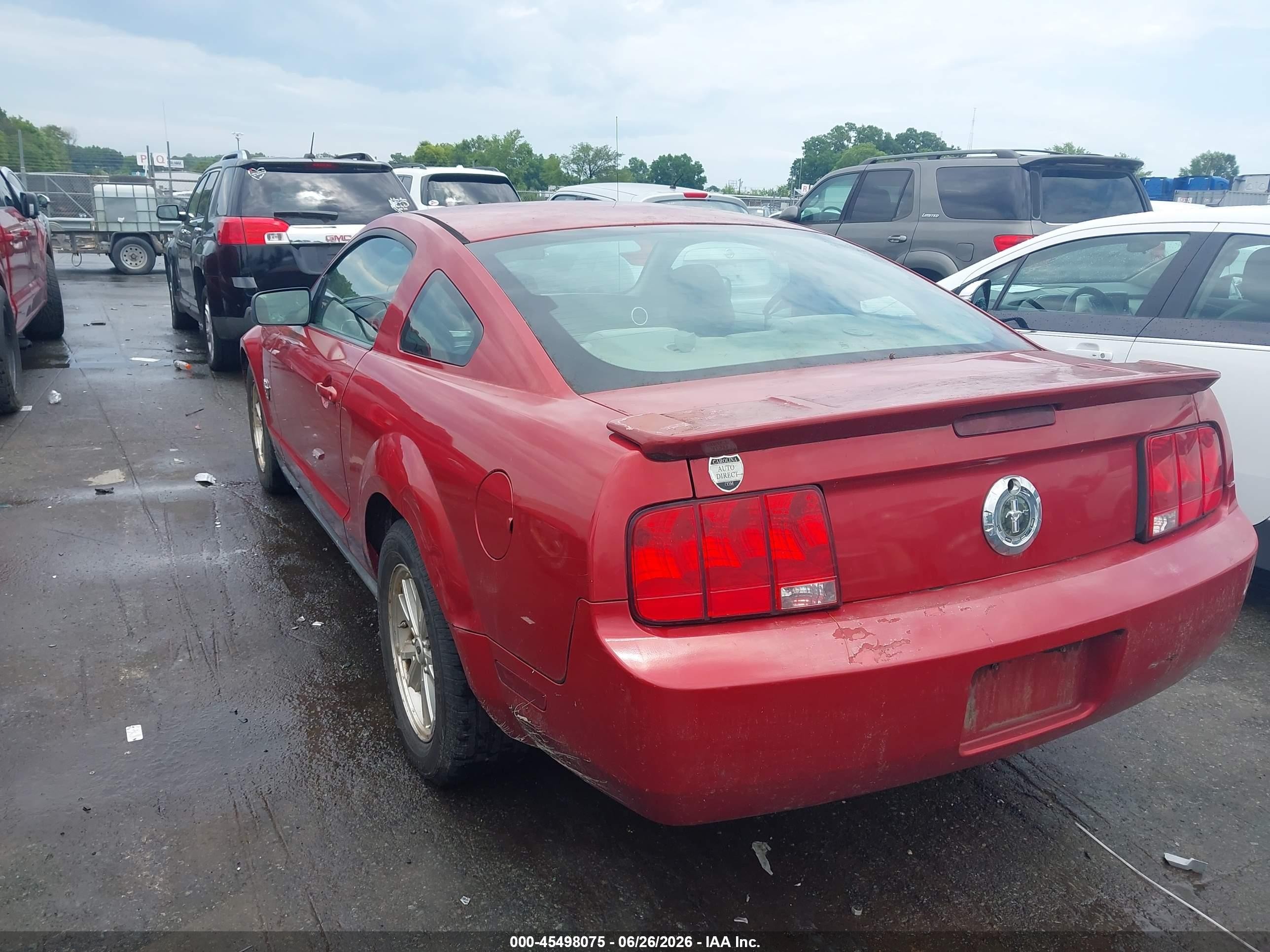 2009 Ford Mustang V6 Red vin: 1ZVHT80N595104937