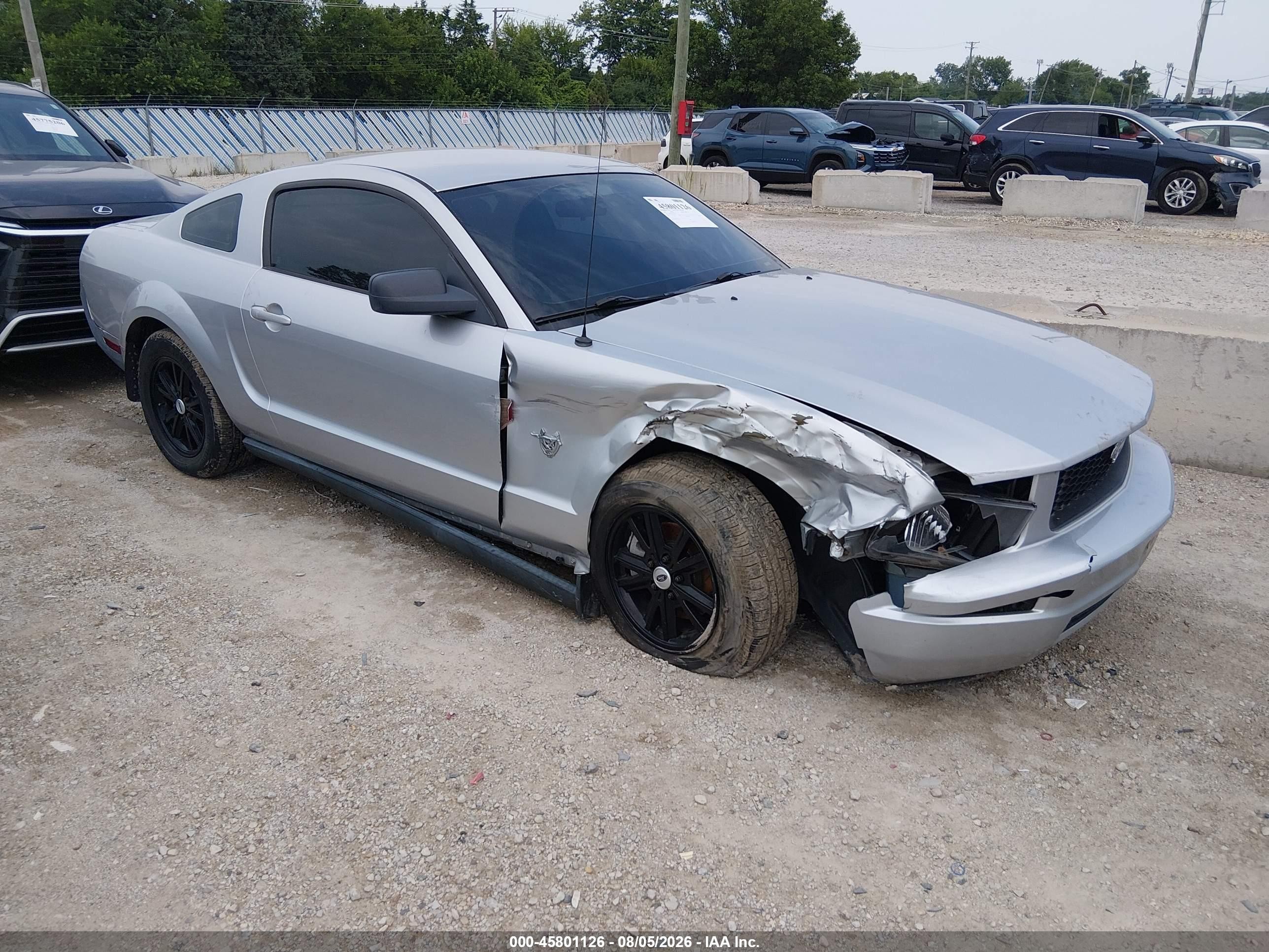 2009 Ford Mustang V6/v6 Premium Silver vin: 1ZVHT80N595123150