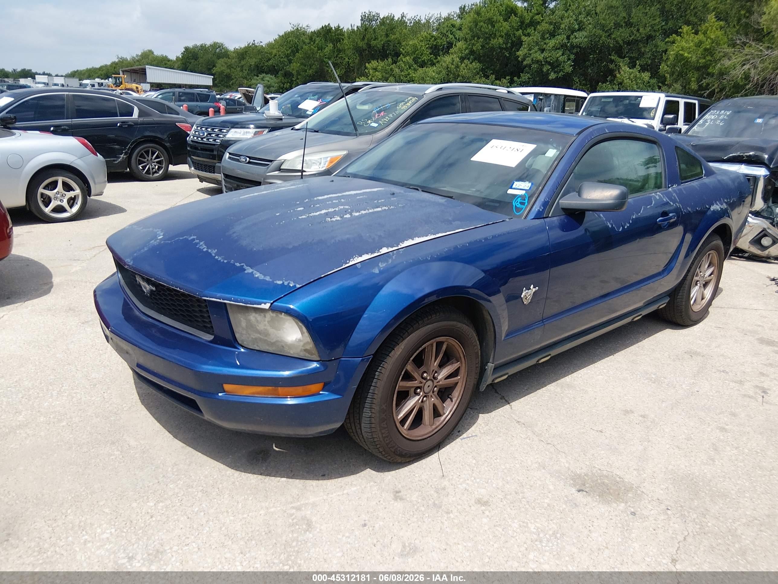 2009 Ford Mustang V6/v6 Premium Синий vin: 1ZVHT80N595124086