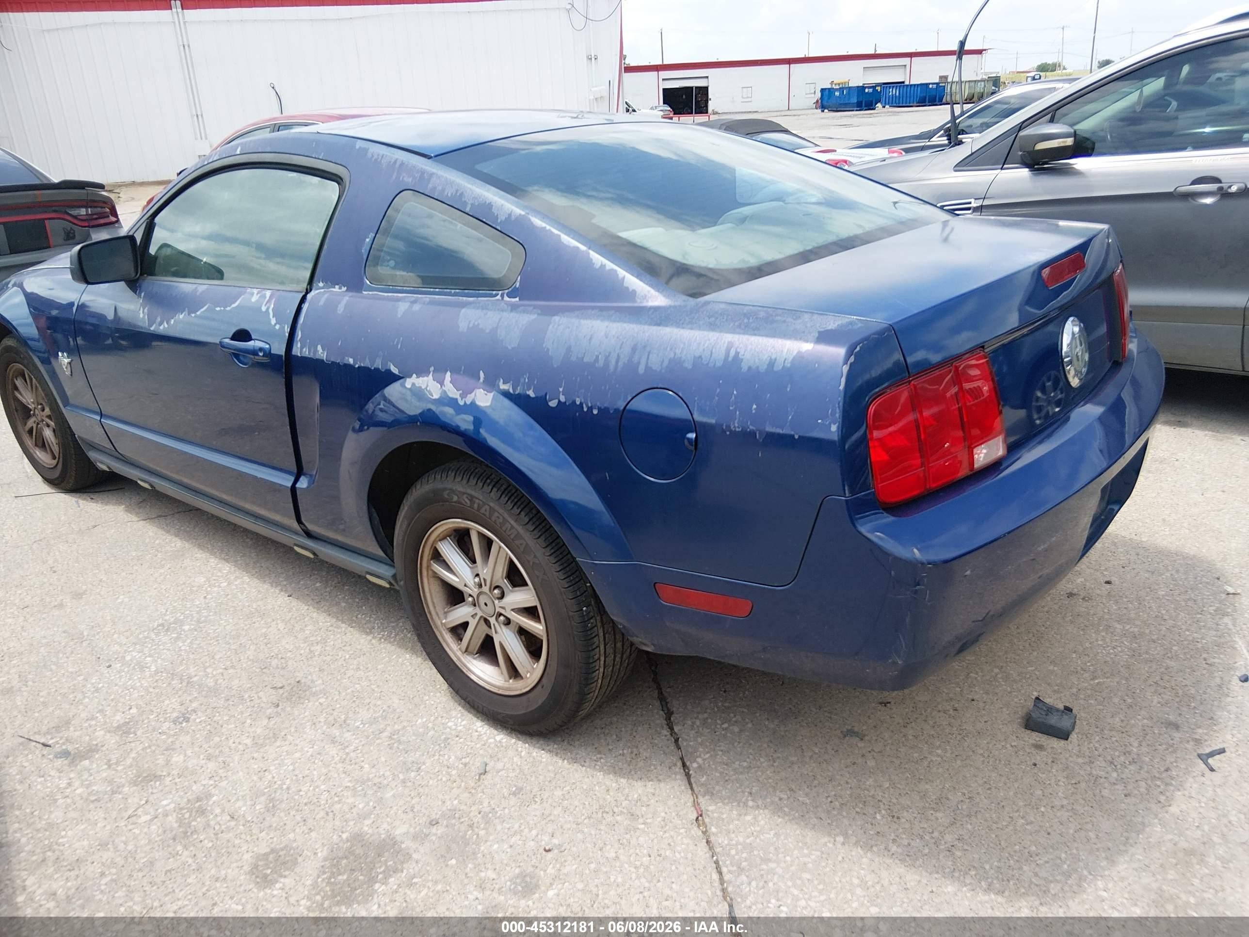 2009 Ford Mustang V6/v6 Premium Синий vin: 1ZVHT80N595124086