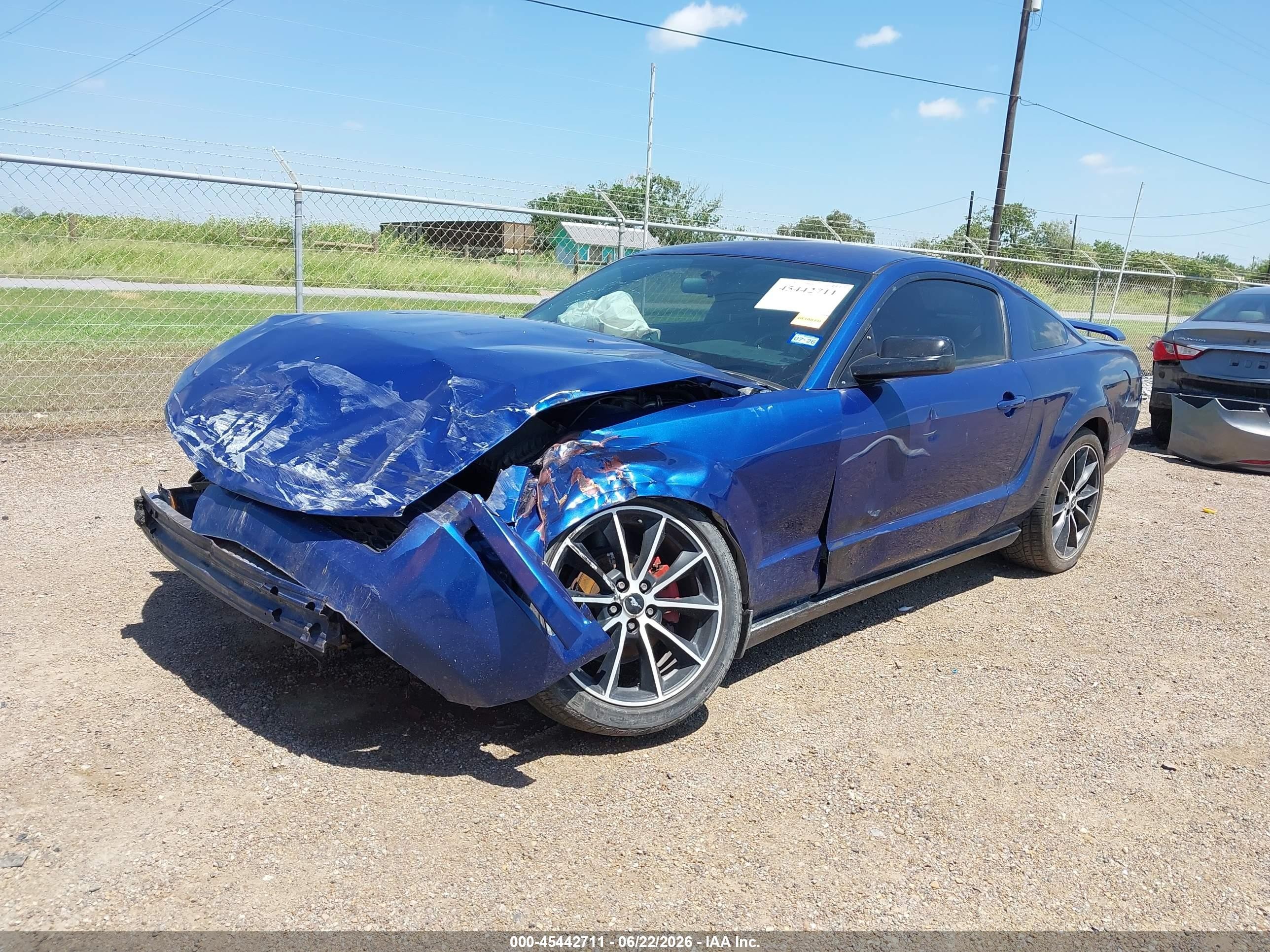 2009 Ford Mustang V6/v6 Premium Blue vin: 1ZVHT80N595144029