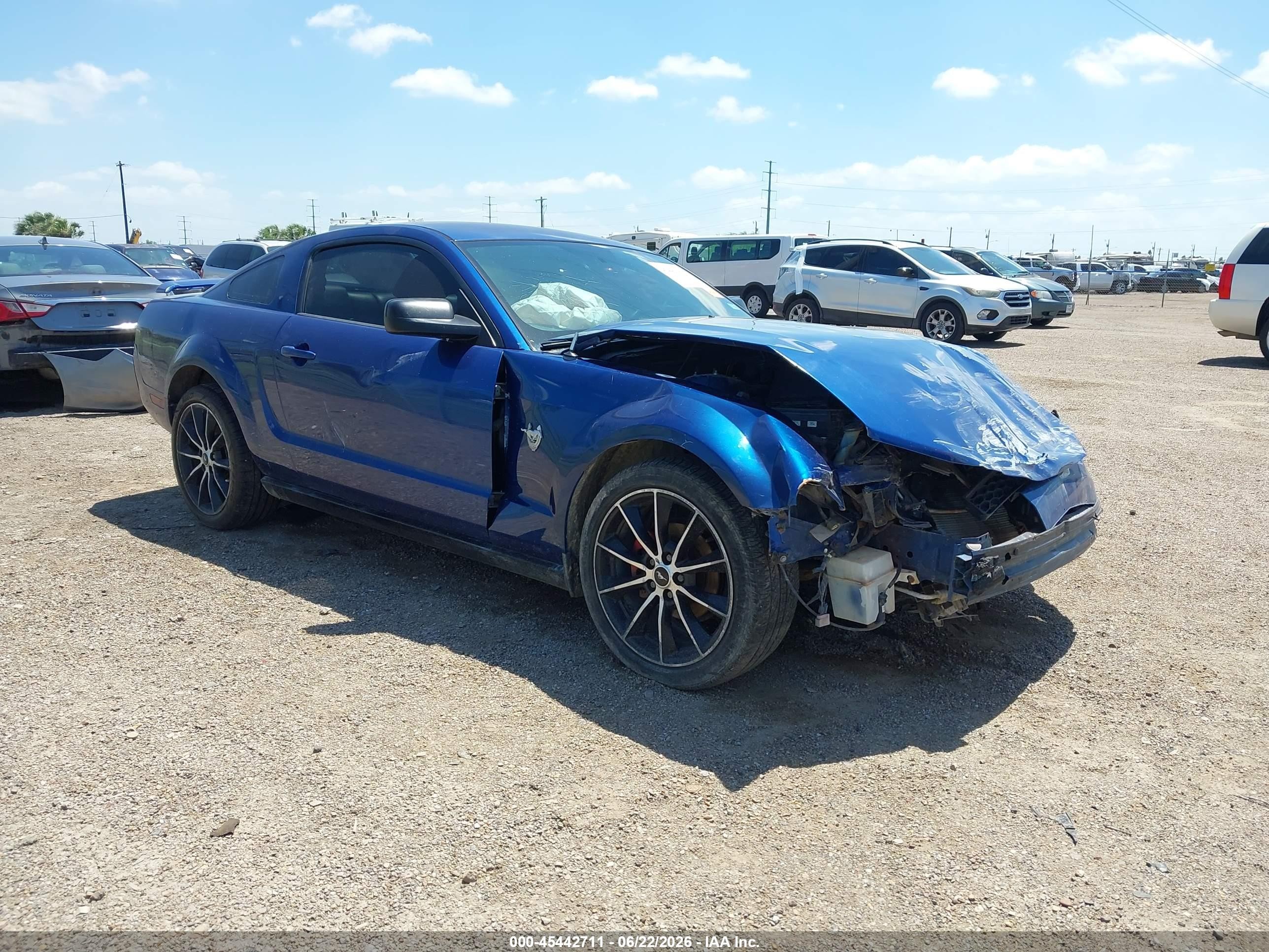 2009 Ford Mustang V6/v6 Premium Blue vin: 1ZVHT80N595144029