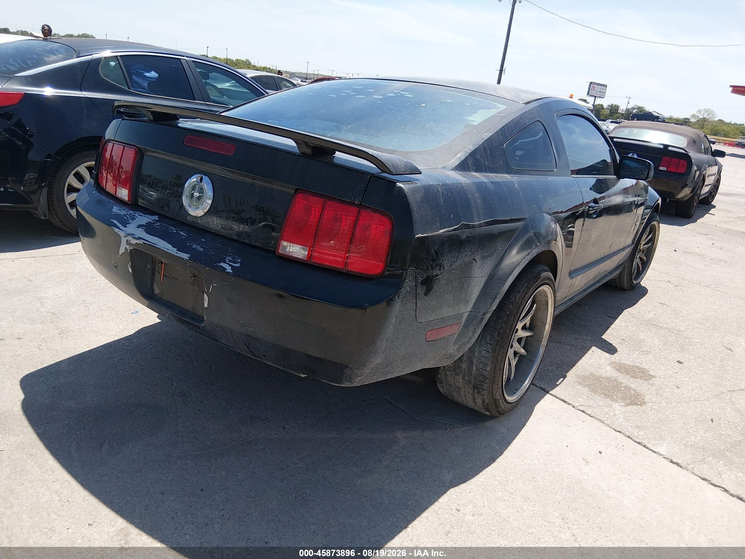 2006 Ford Mustang V6 Black vin: 1ZVHT80N665163152