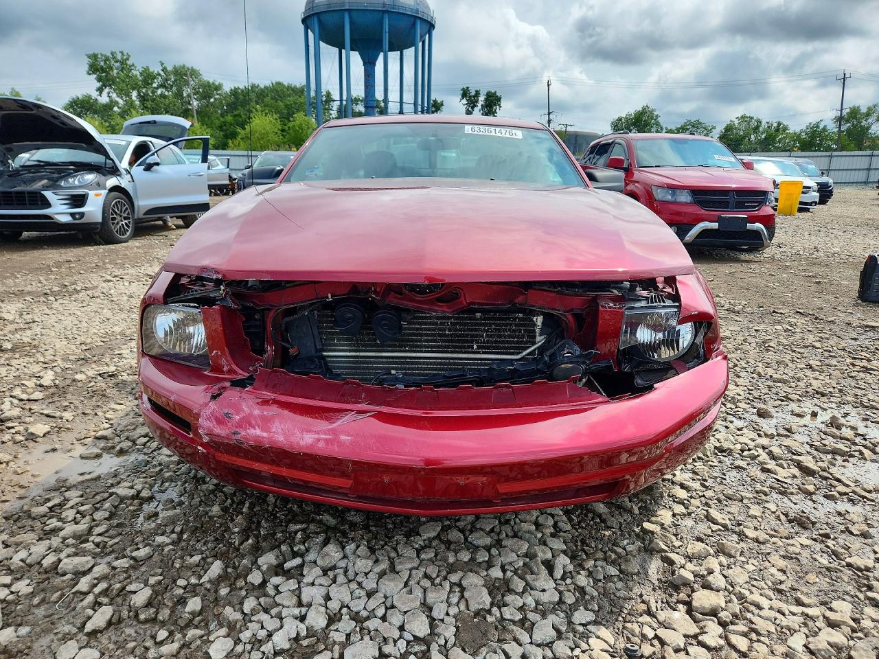 2007 Ford Mustang Red vin: 1ZVHT80N675335181