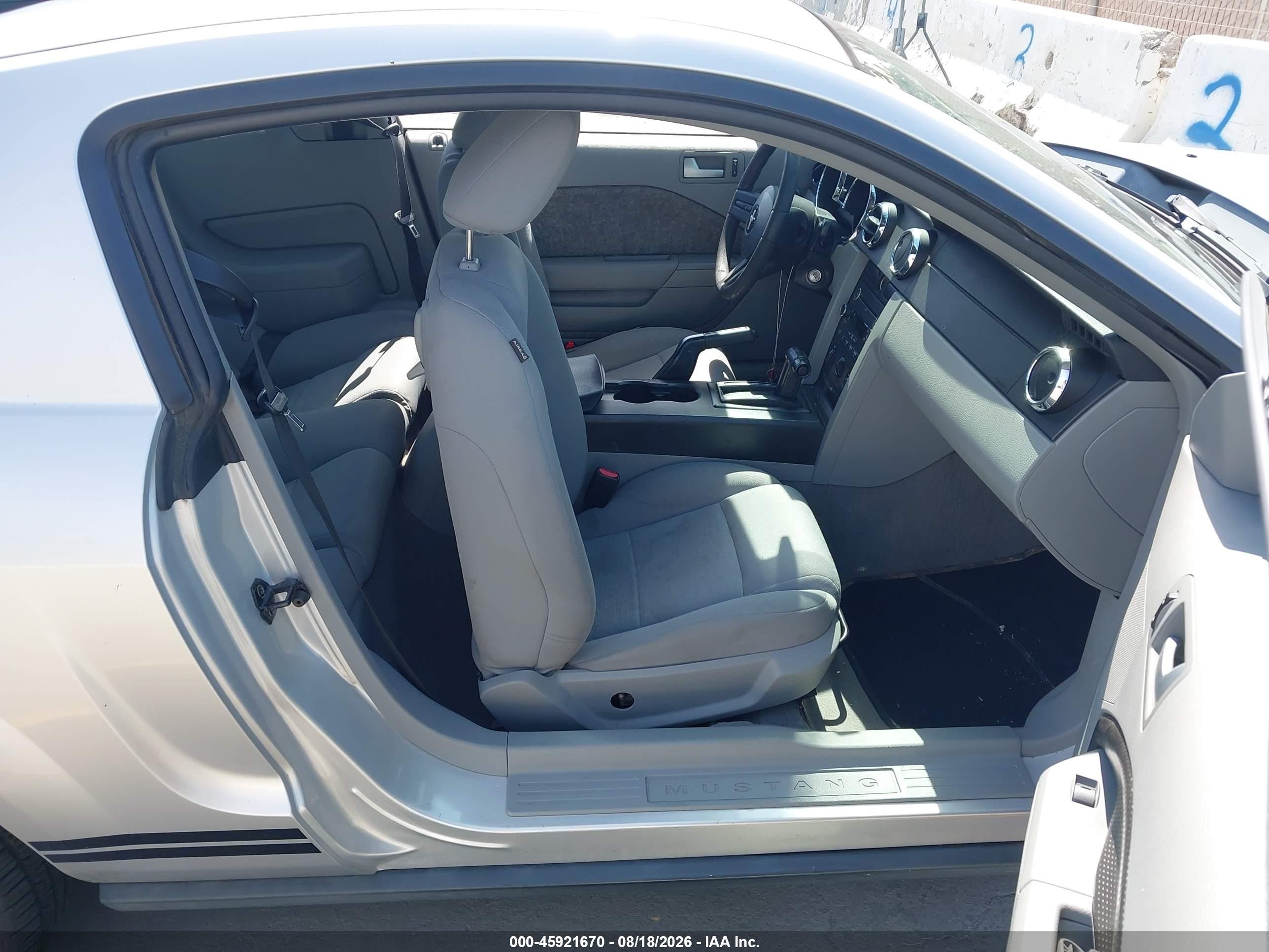 2009 Ford Mustang V6/v6 Premium Silver vin: 1ZVHT80N695105921