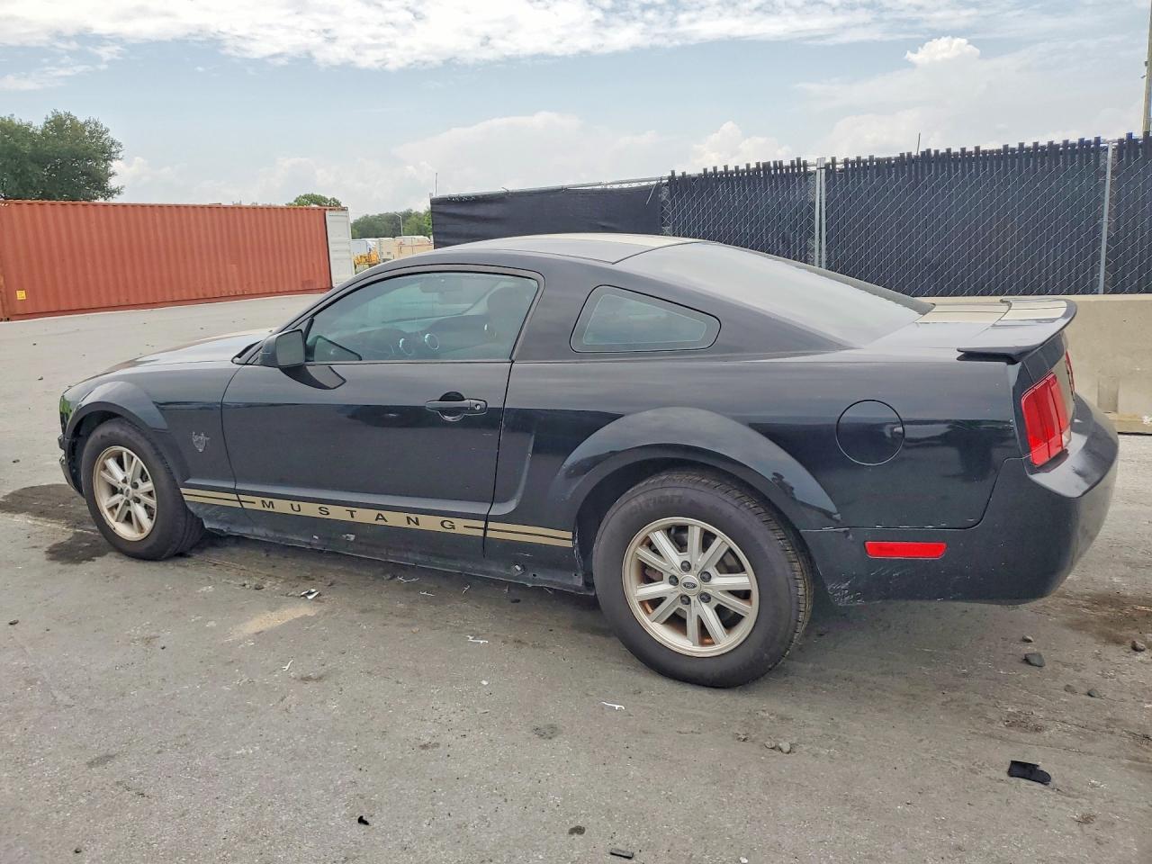 2009 Ford Mustang Black vin: 1ZVHT80N695137042