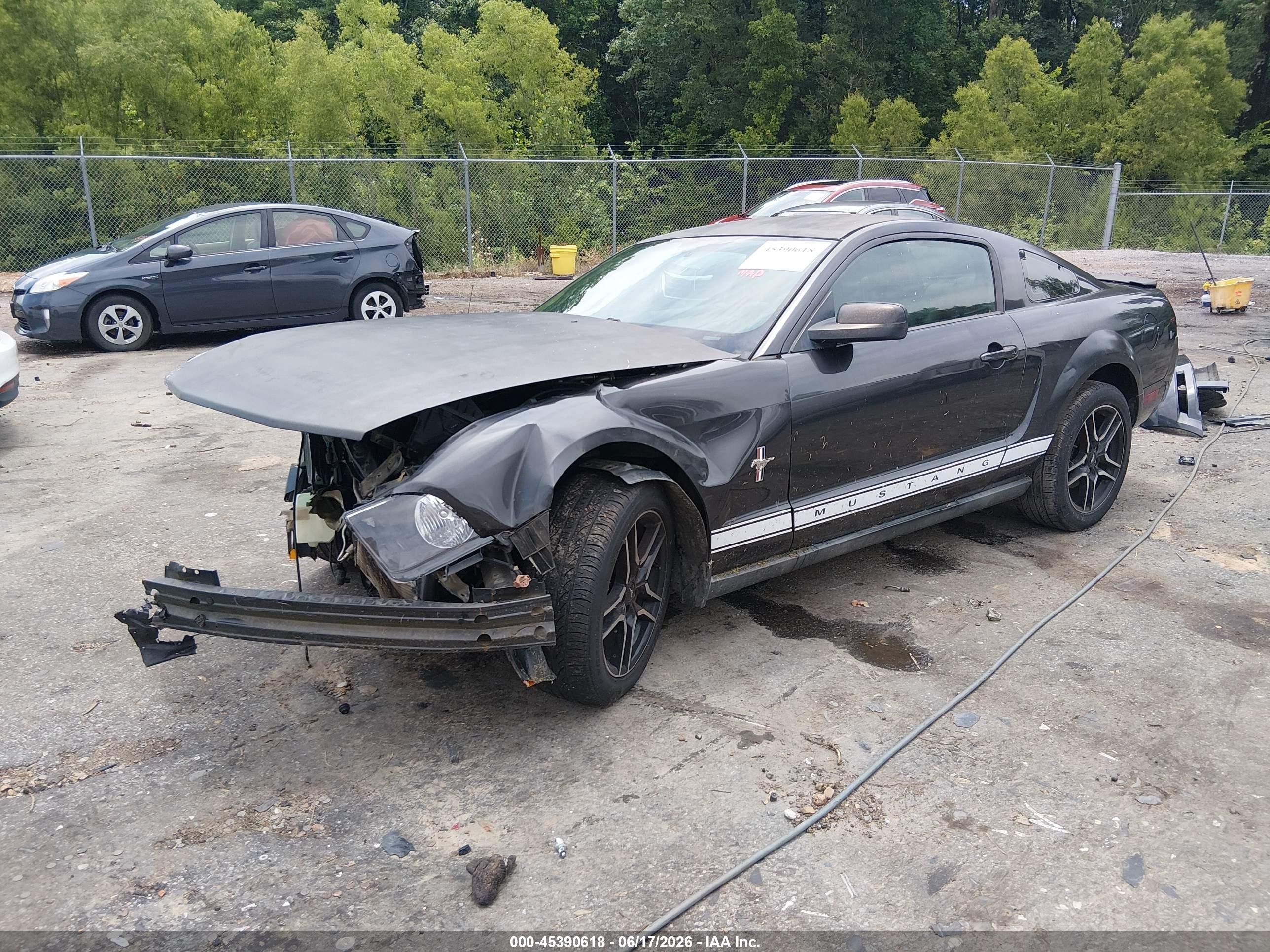2008 Ford Mustang V6 Deluxe/v6 Premium Black vin: 1ZVHT80N785111578