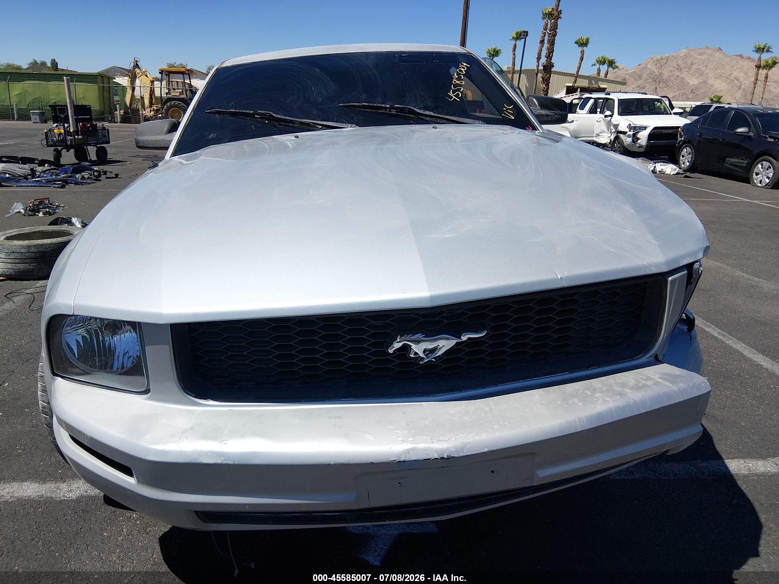 2008 Ford Mustang V6 Deluxe/v6 Premium Silver vin: 1ZVHT80N785196678