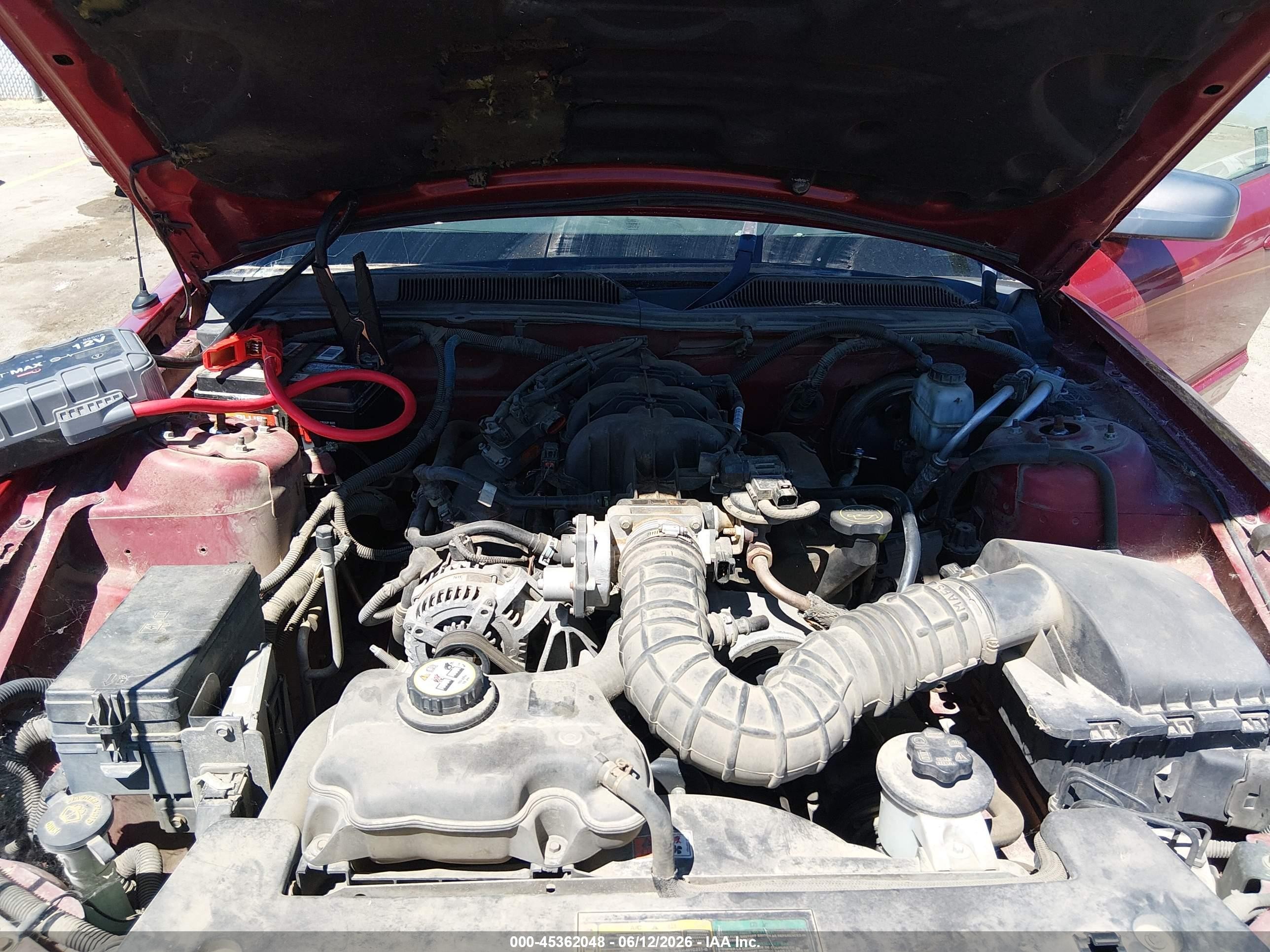 2009 Ford Mustang V6/v6 Premium Red vin: 1ZVHT80N795101036