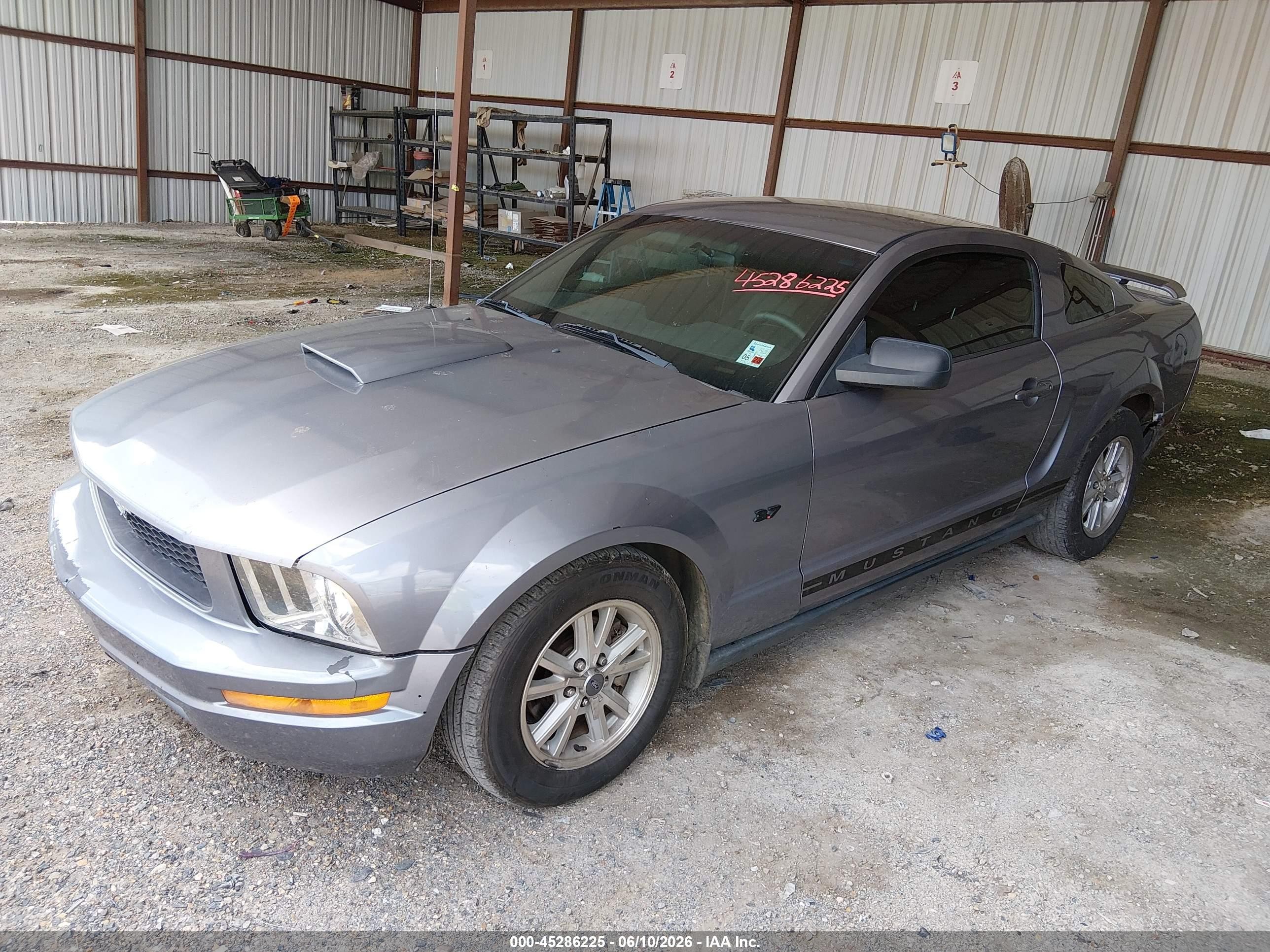 2006 Ford Mustang V6 Gray vin: 1ZVHT80N865196878