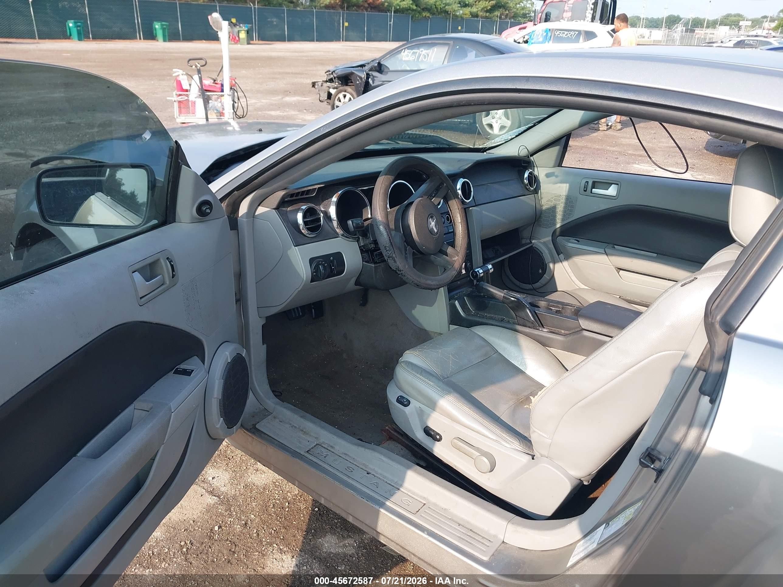 2008 Ford Mustang V6 Deluxe/v6 Premium Silver vin: 1ZVHT80N885120628