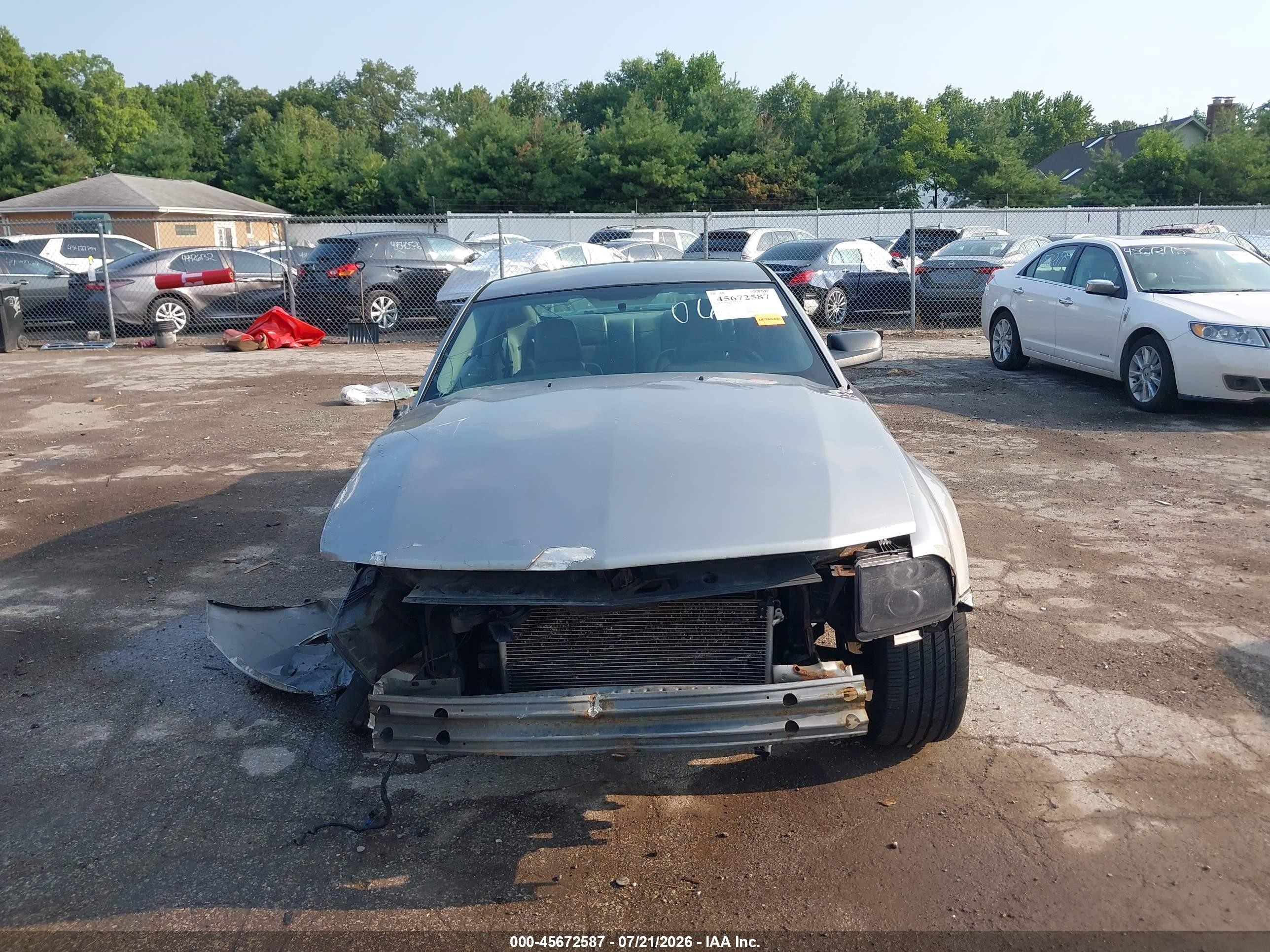 2008 Ford Mustang V6 Deluxe/v6 Premium Silver vin: 1ZVHT80N885120628