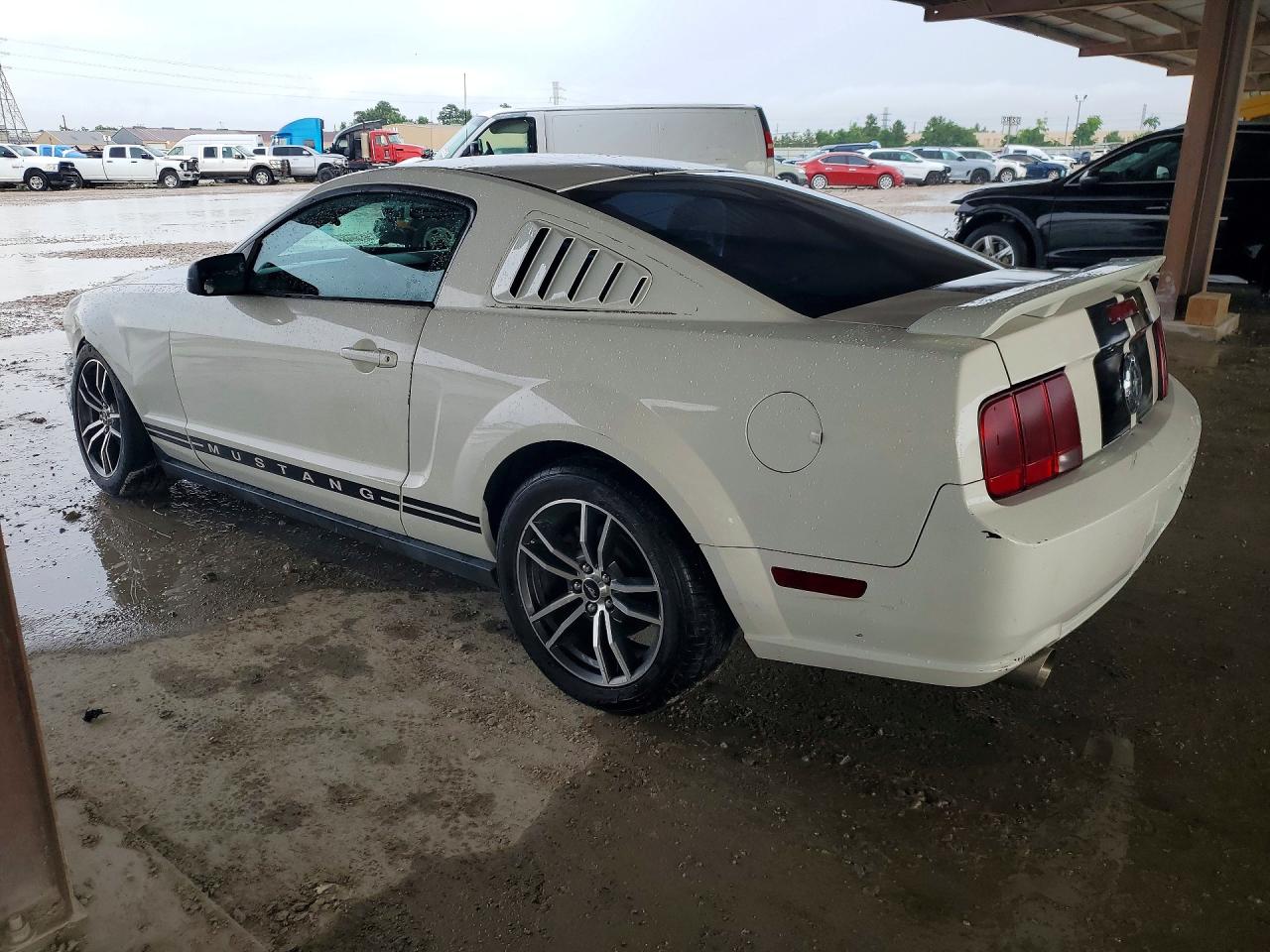 2008 Ford Mustang White vin: 1ZVHT80N985115437