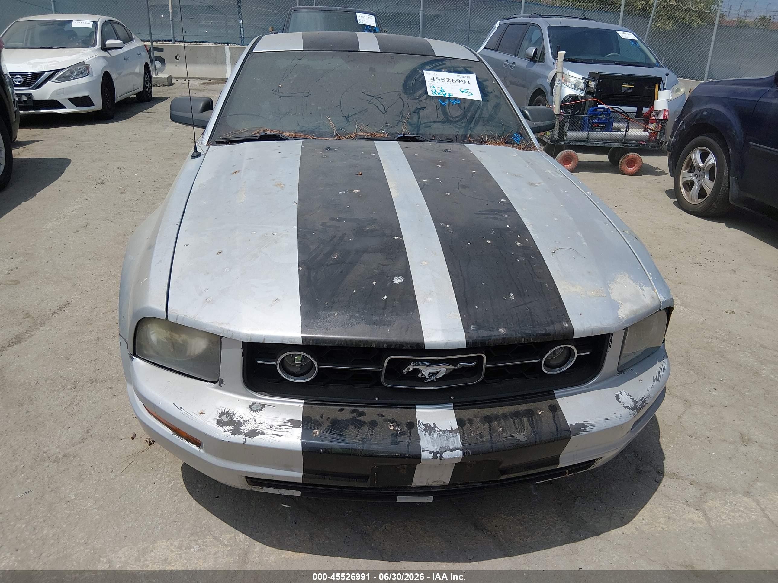 2008 Ford Mustang V6 Deluxe/v6 Premium Gray vin: 1ZVHT80N985121240