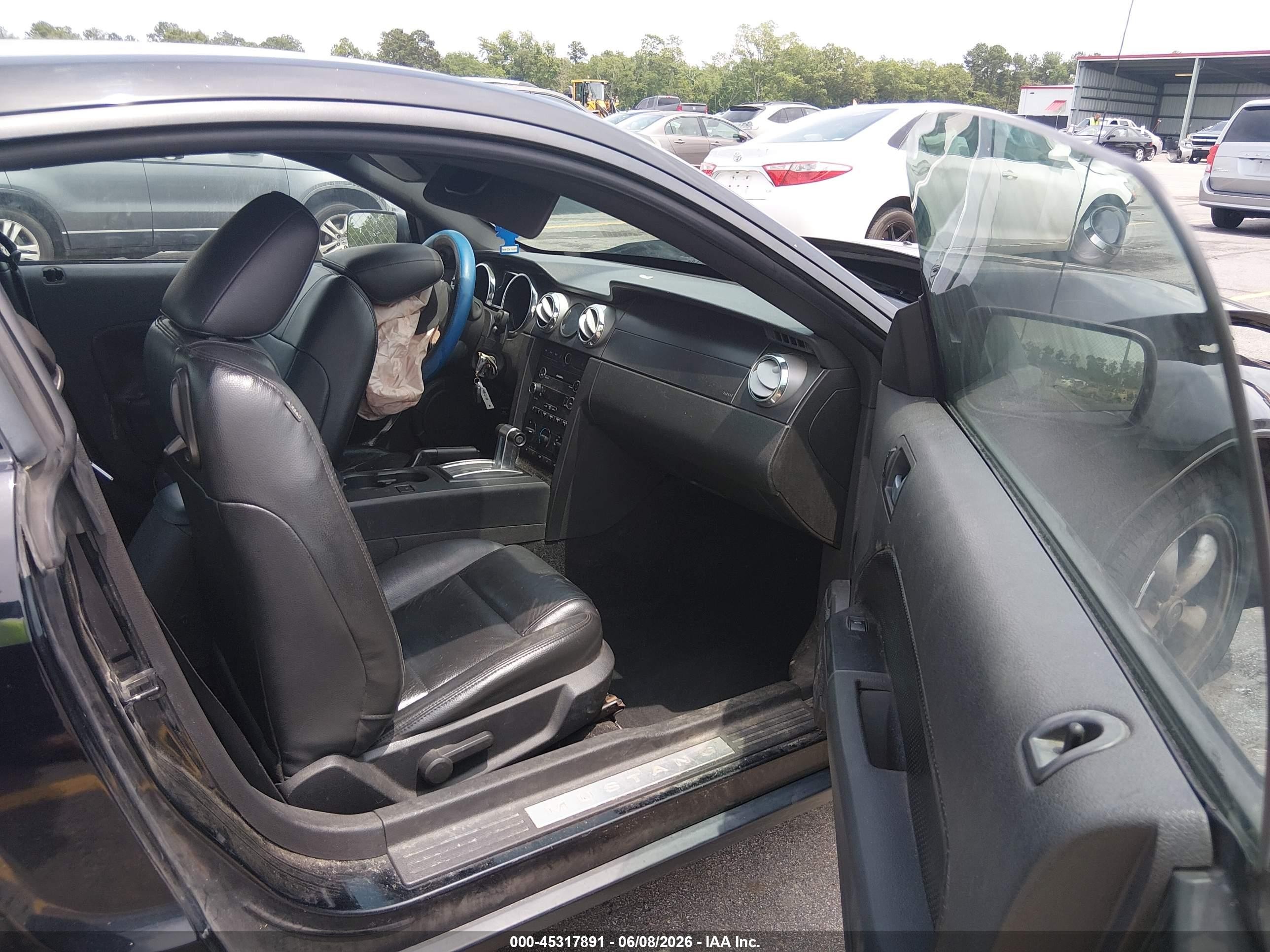 2008 Ford Mustang V6 Deluxe/v6 Premium Black vin: 1ZVHT80N985132190