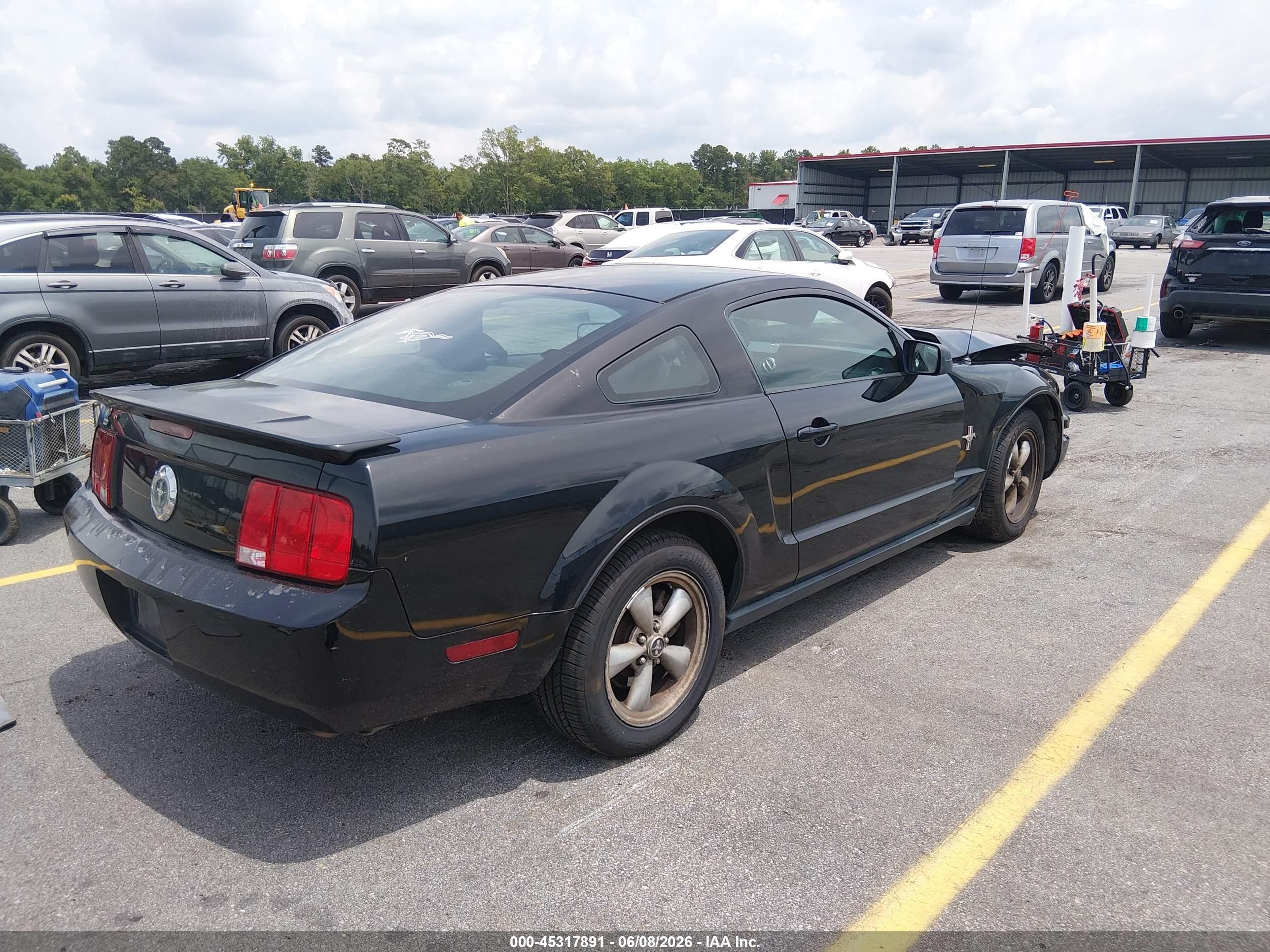 2008 Ford Mustang V6 Deluxe/v6 Premium Black vin: 1ZVHT80N985132190