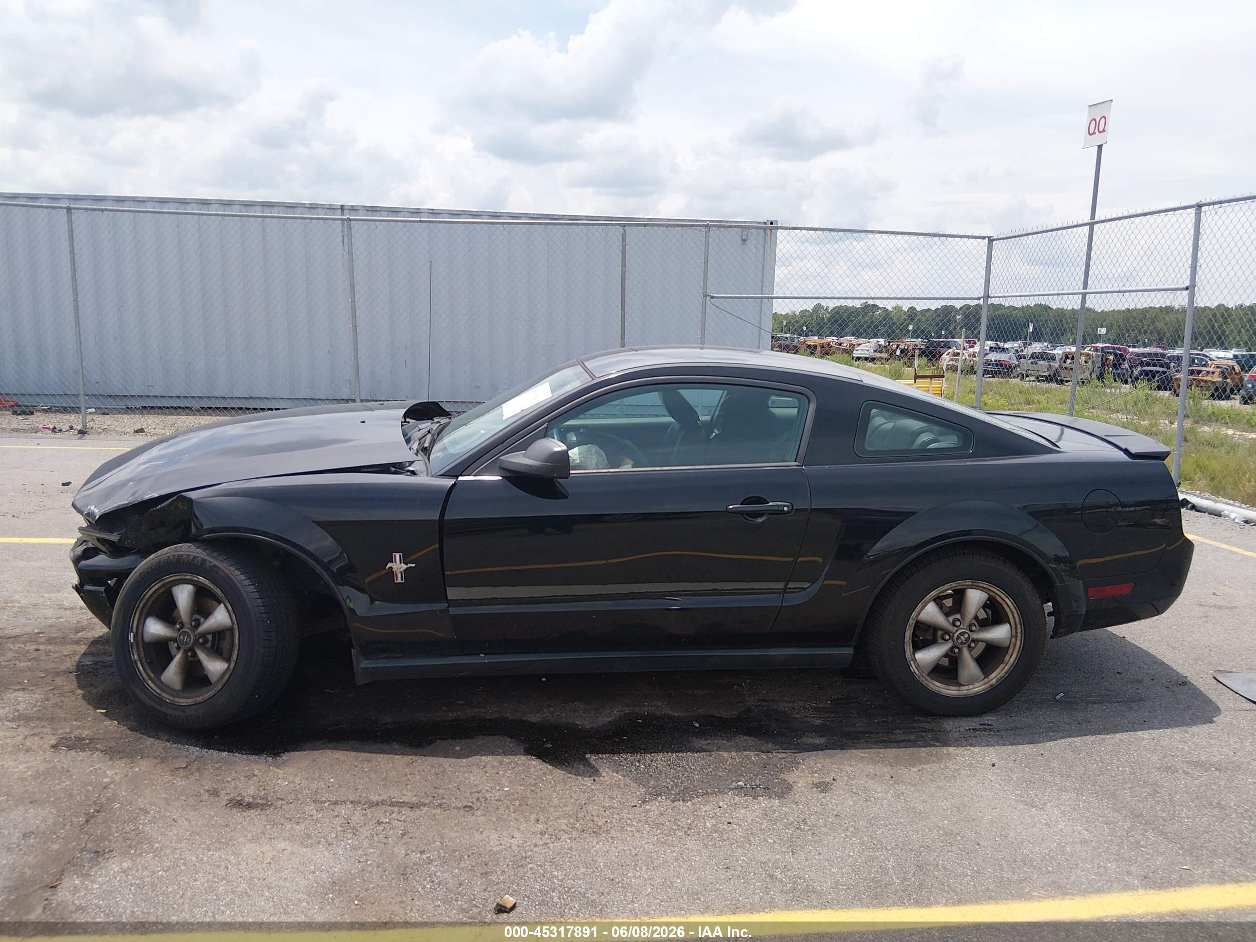 2008 Ford Mustang V6 Deluxe/v6 Premium Black vin: 1ZVHT80N985132190
