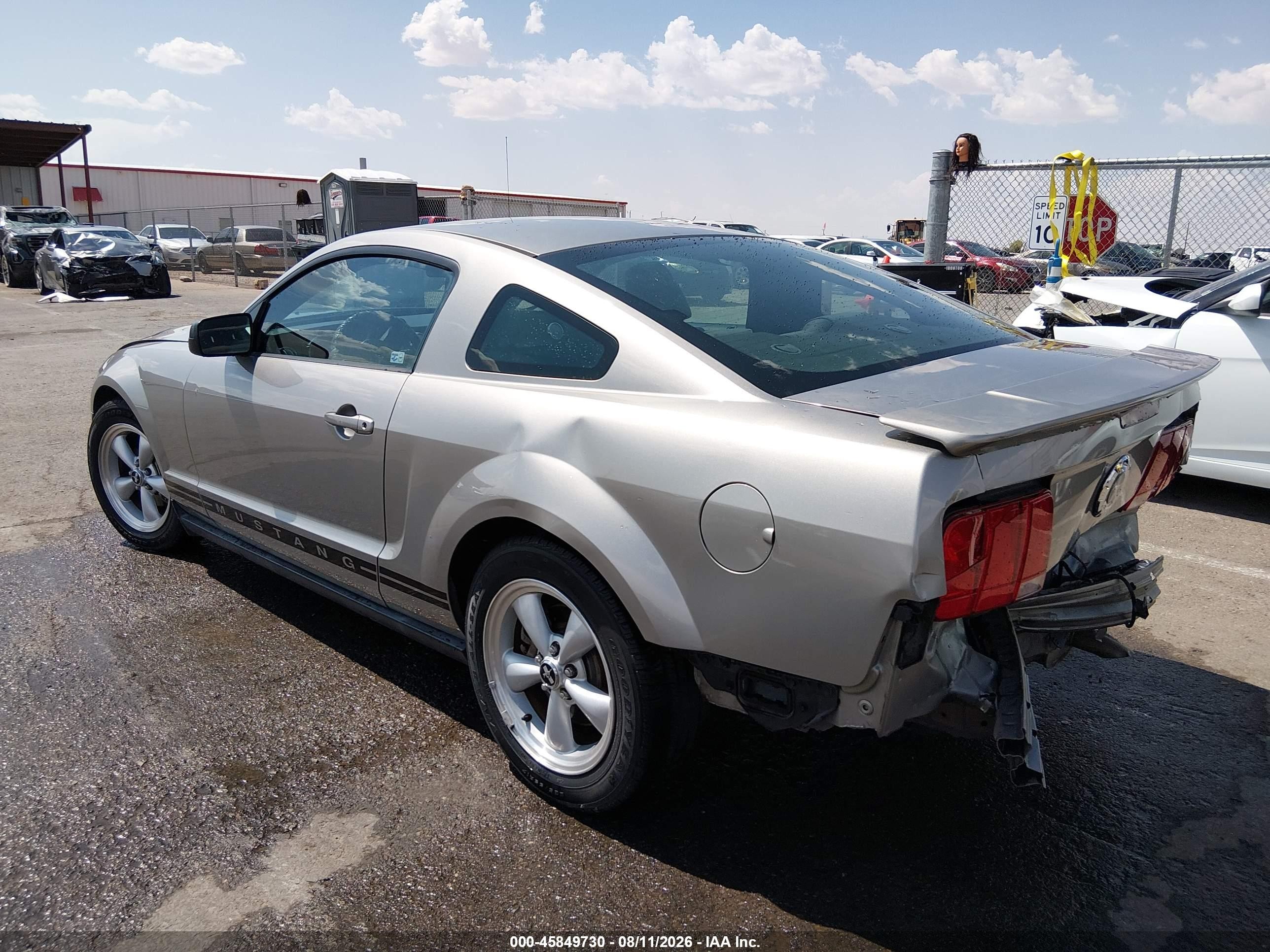 2008 Ford Mustang V6 Deluxe/v6 Premium Silver vin: 1ZVHT80N985153945