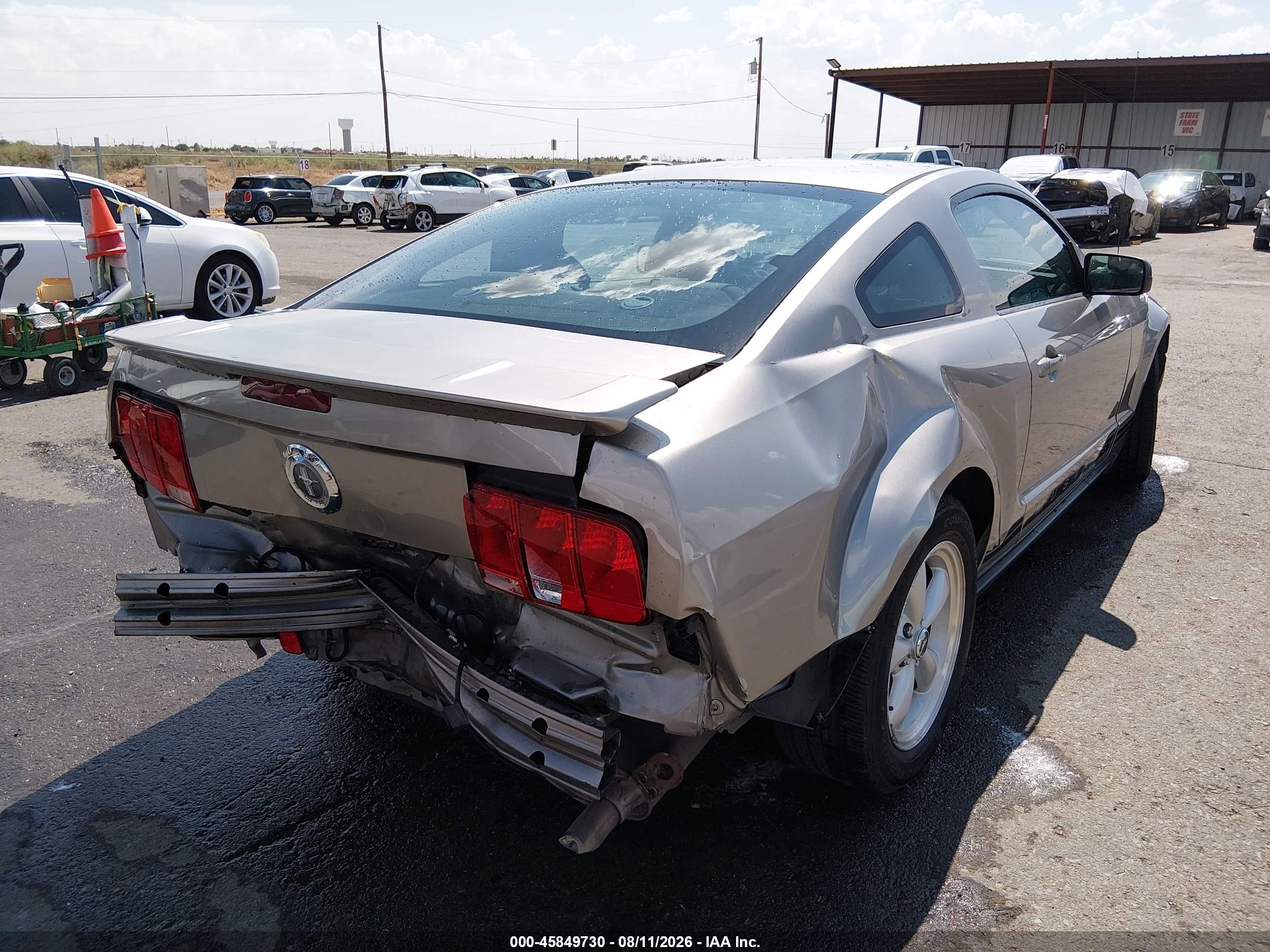 2008 Ford Mustang V6 Deluxe/v6 Premium Silver vin: 1ZVHT80N985153945