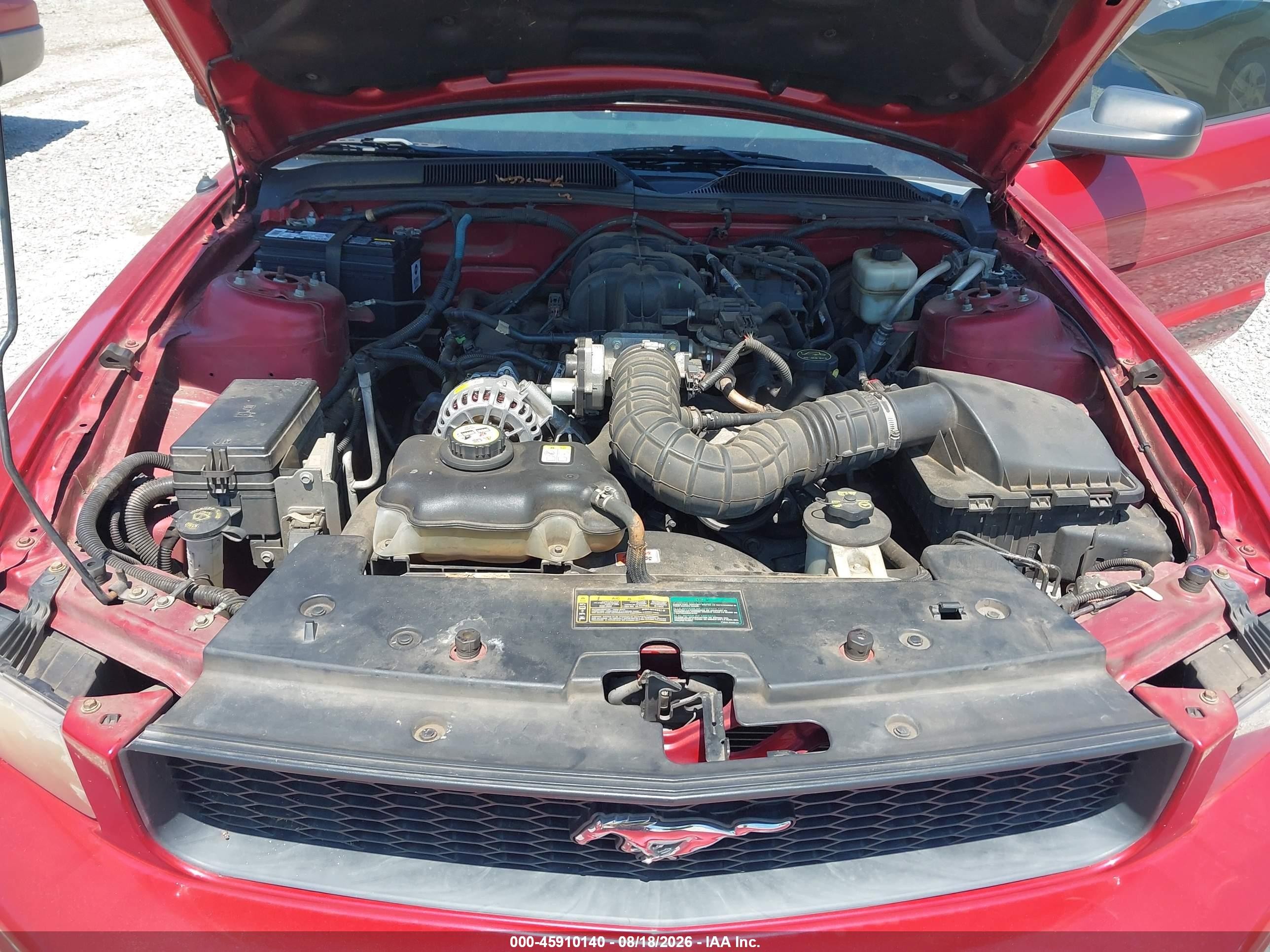 2008 Ford Mustang V6 Deluxe/v6 Premium Red vin: 1ZVHT80N985200746