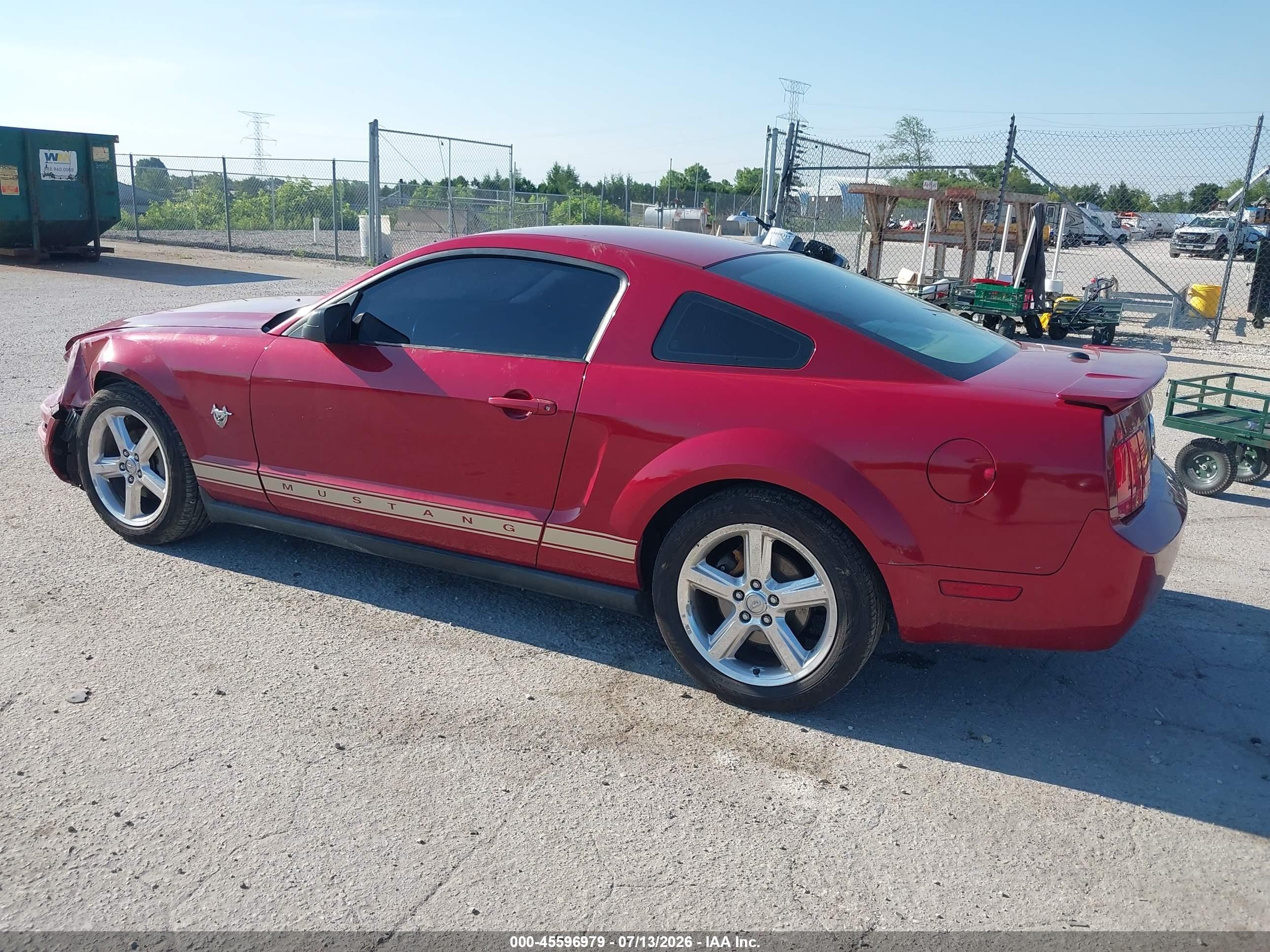 2009 Ford Mustang V6/v6 Premium Red vin: 1ZVHT80N995128206