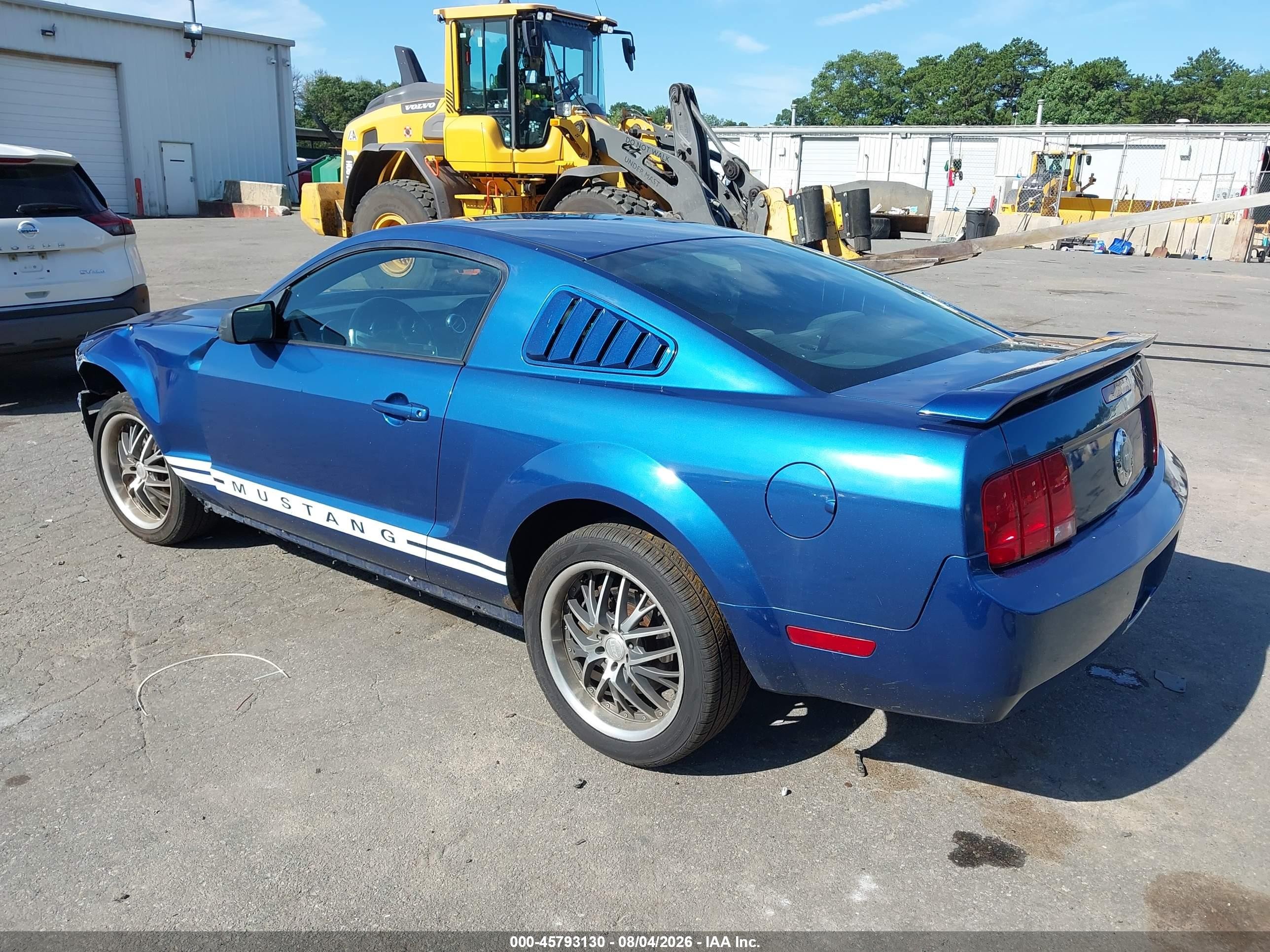 2006 Ford Mustang V6 Blue vin: 1ZVHT80NX65250634