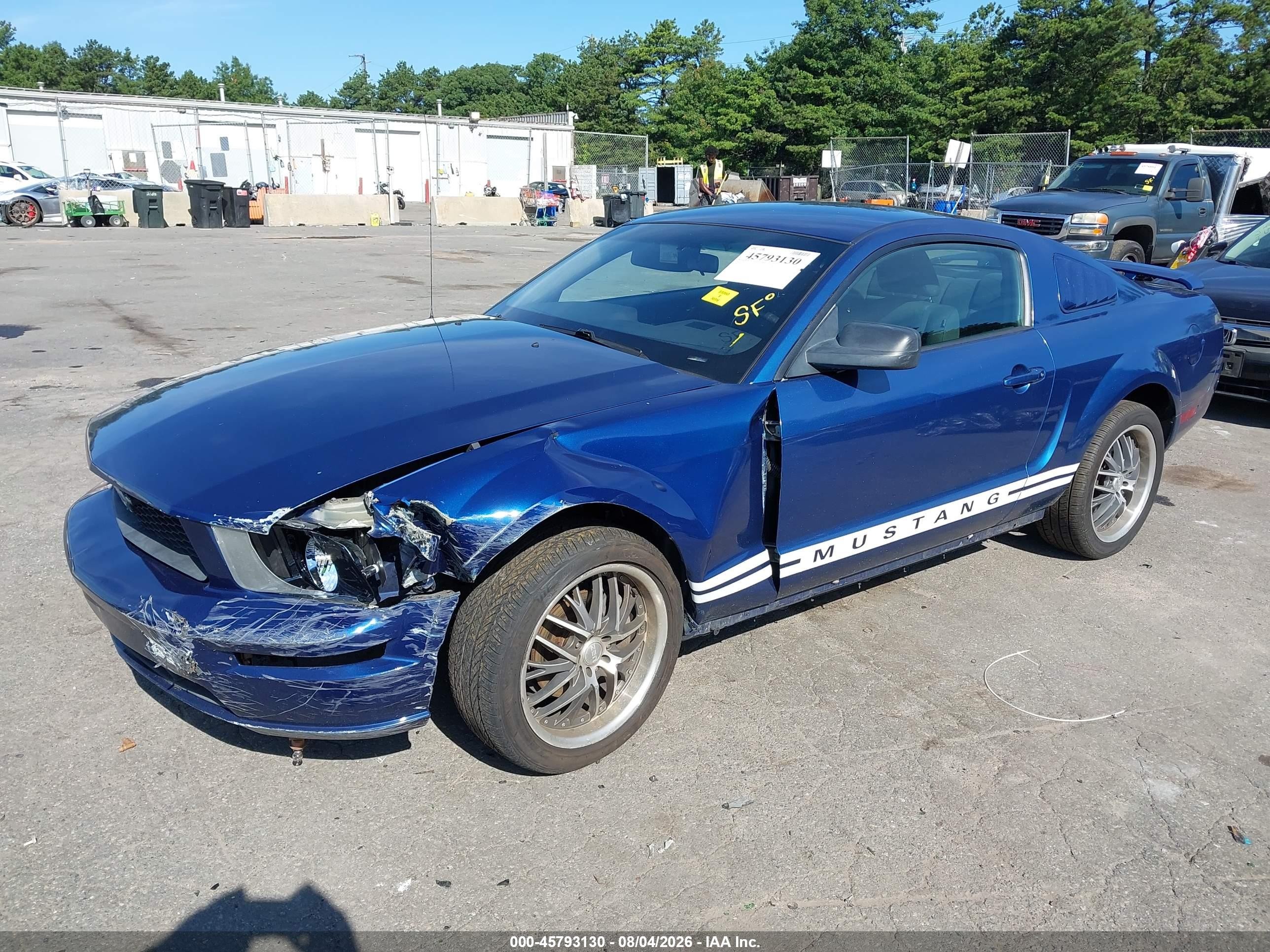 2006 Ford Mustang V6 Blue vin: 1ZVHT80NX65250634