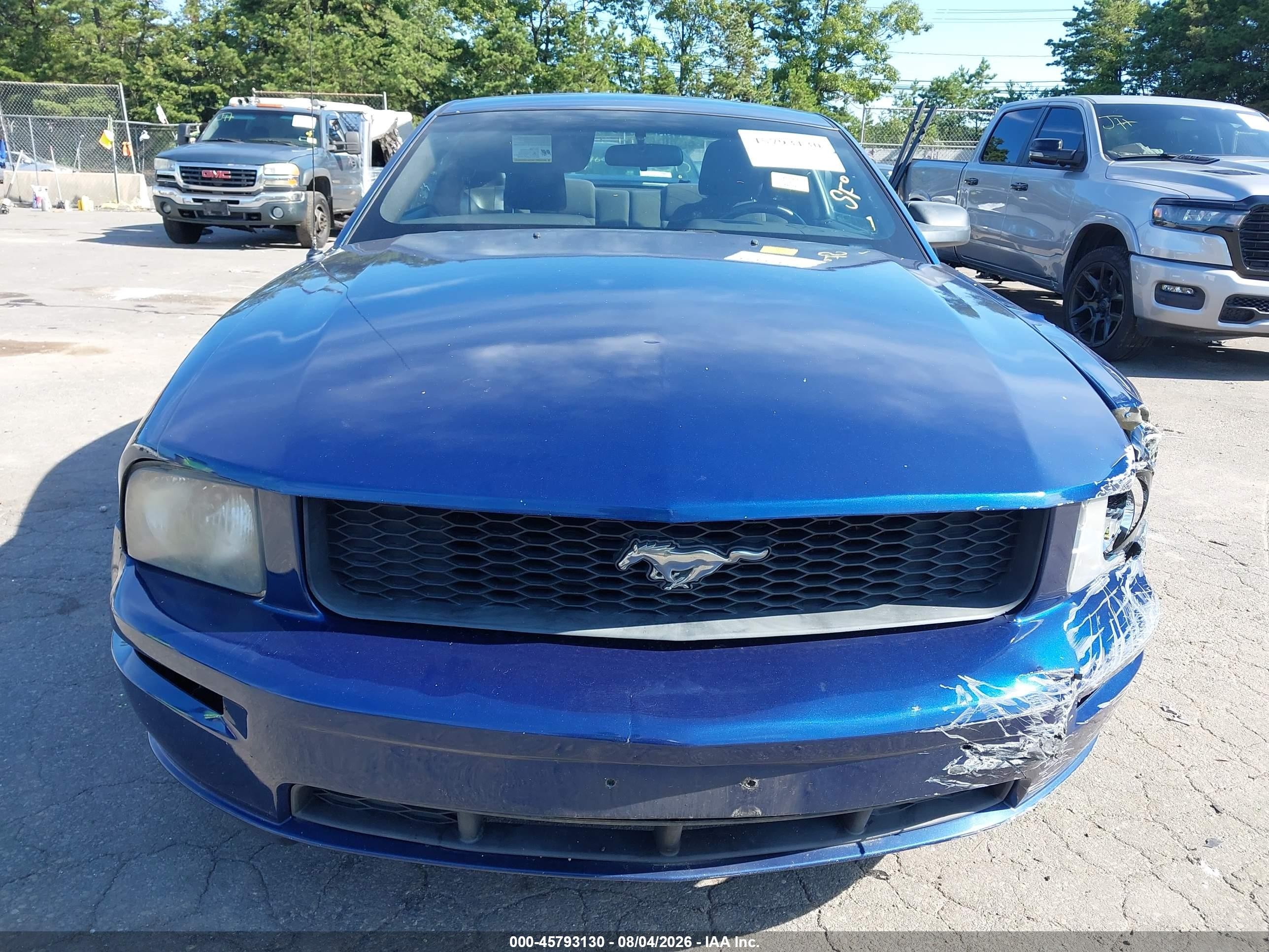 2006 Ford Mustang V6 Blue vin: 1ZVHT80NX65250634
