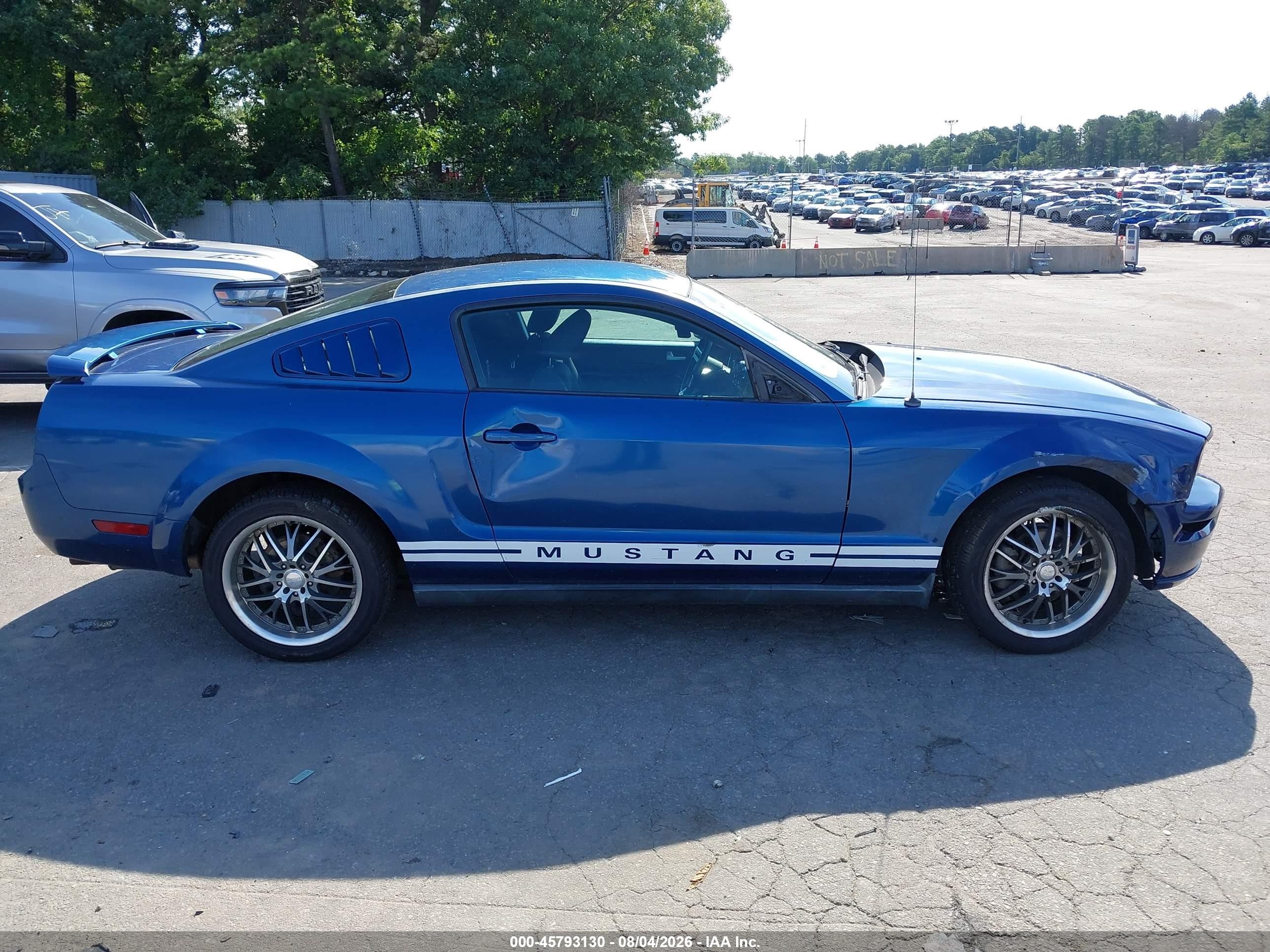 2006 Ford Mustang V6 Blue vin: 1ZVHT80NX65250634