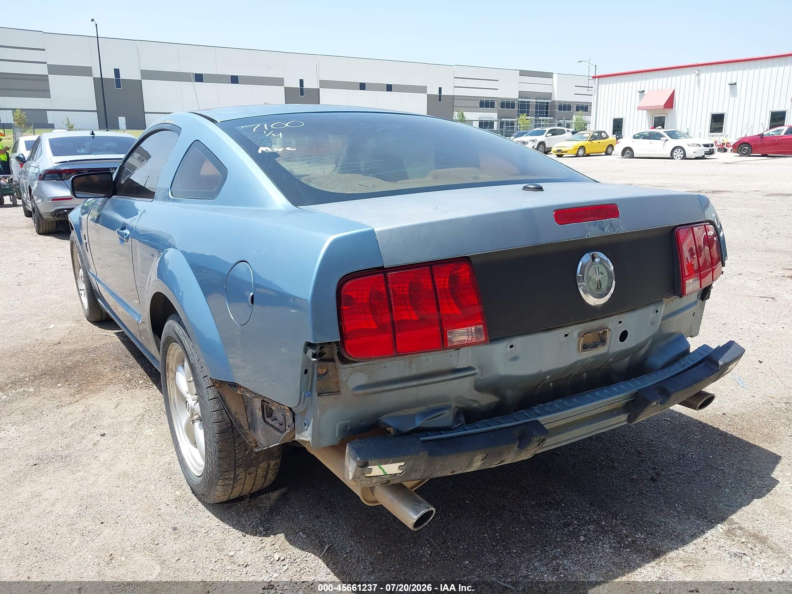 2007 Ford Mustang V6 Deluxe/v6 Premium Blue vin: 1ZVHT80NX75239005