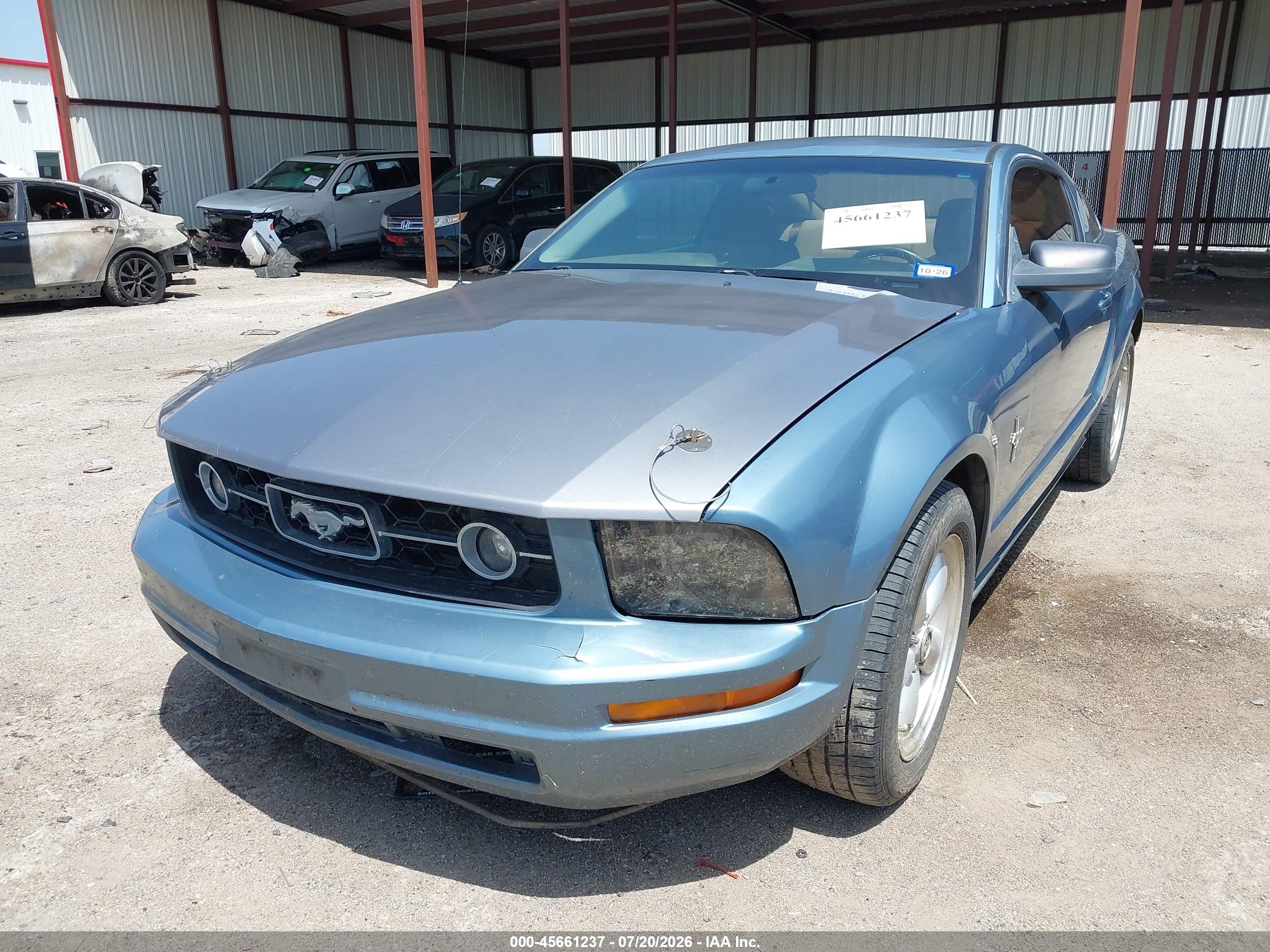 2007 Ford Mustang V6 Deluxe/v6 Premium Blue vin: 1ZVHT80NX75239005