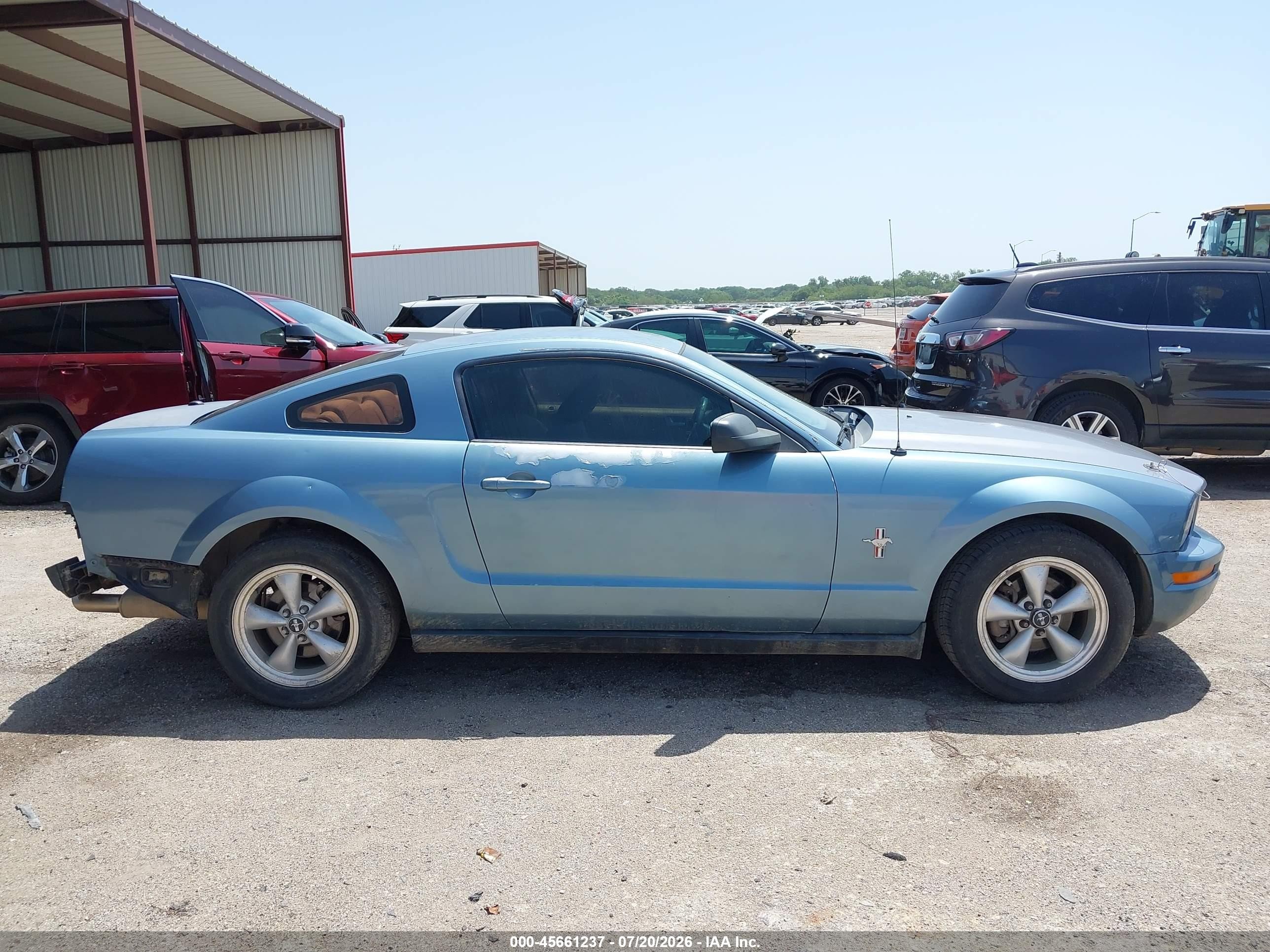 2007 Ford Mustang V6 Deluxe/v6 Premium Blue vin: 1ZVHT80NX75239005