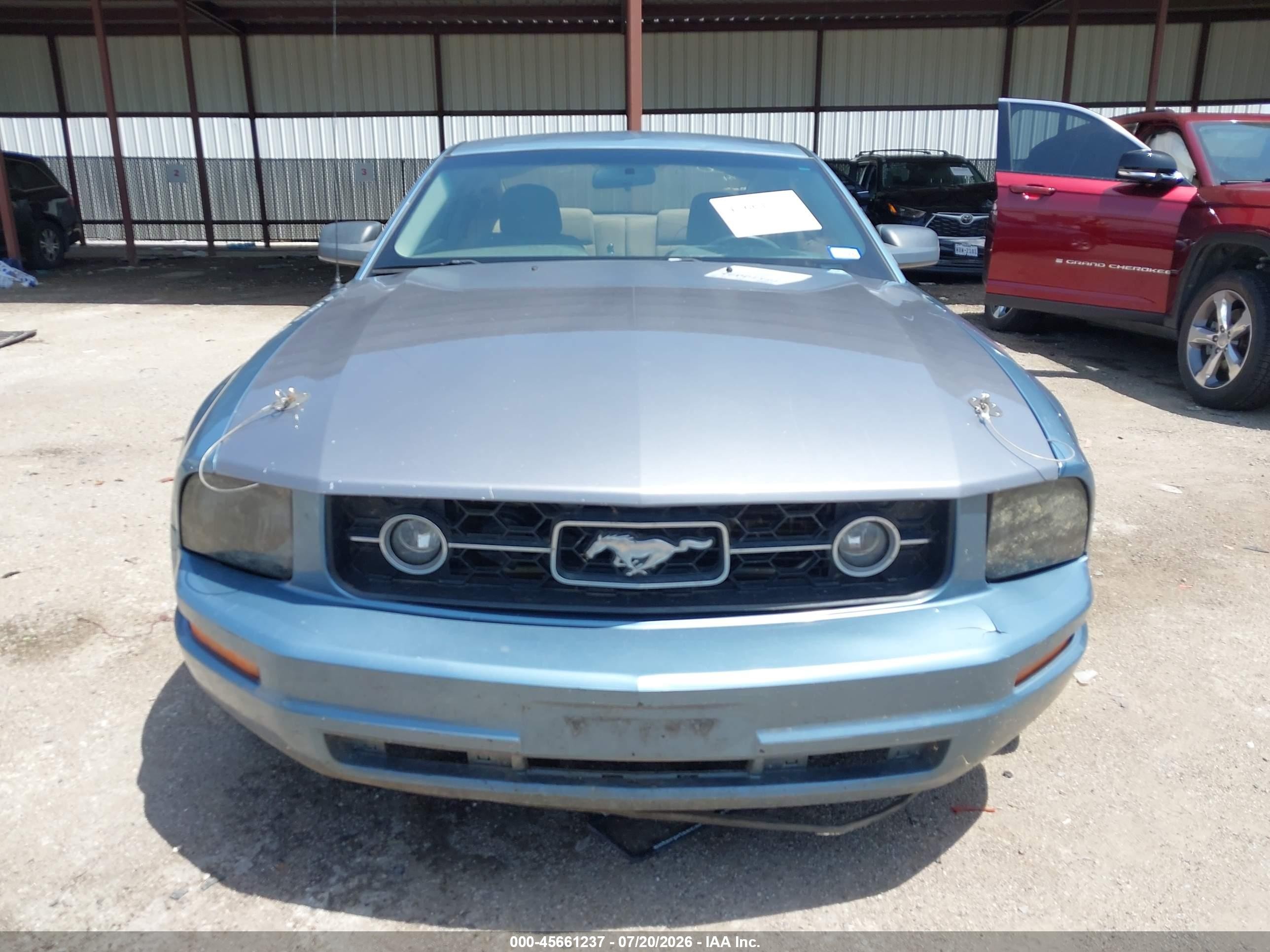 2007 Ford Mustang V6 Deluxe/v6 Premium Blue vin: 1ZVHT80NX75239005