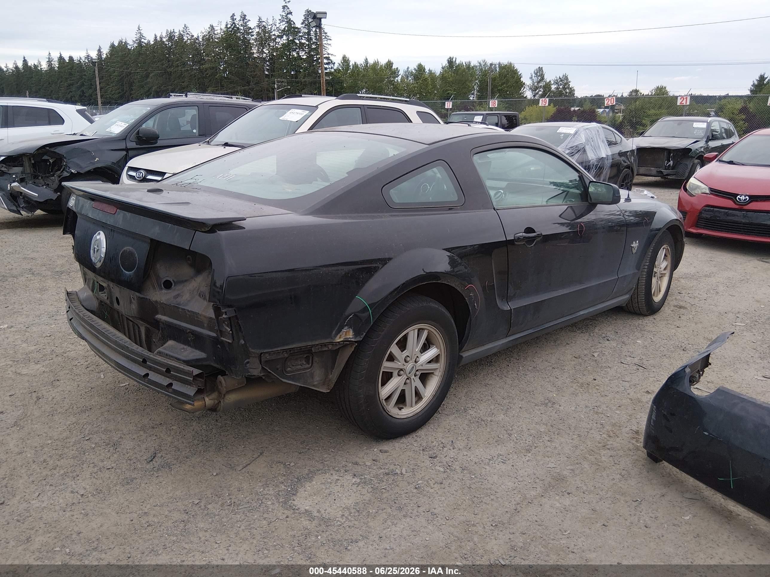 2009 Ford Mustang V6/v6 Premium Black vin: 1ZVHT80NX95114900