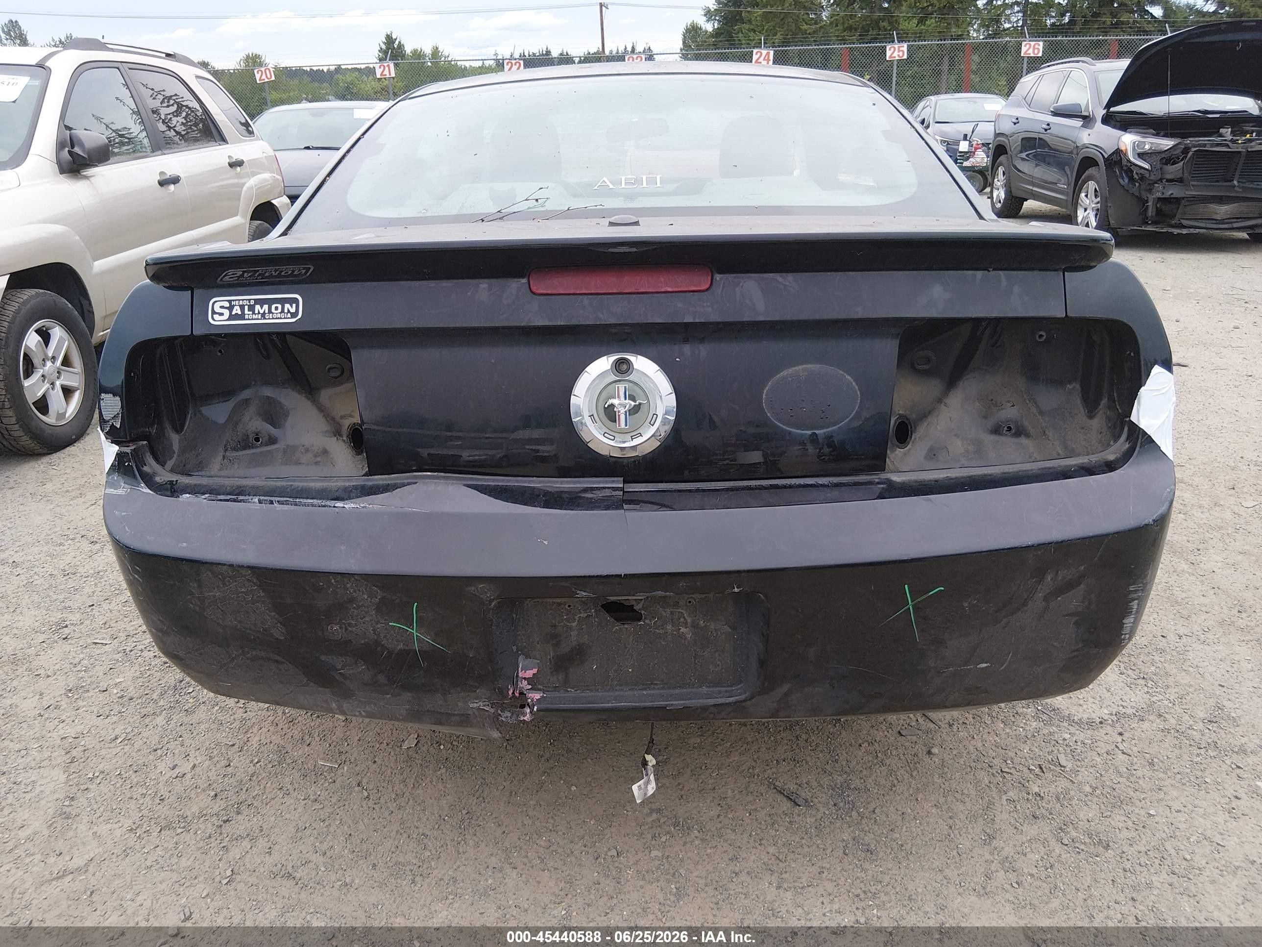 2009 Ford Mustang V6/v6 Premium Black vin: 1ZVHT80NX95114900