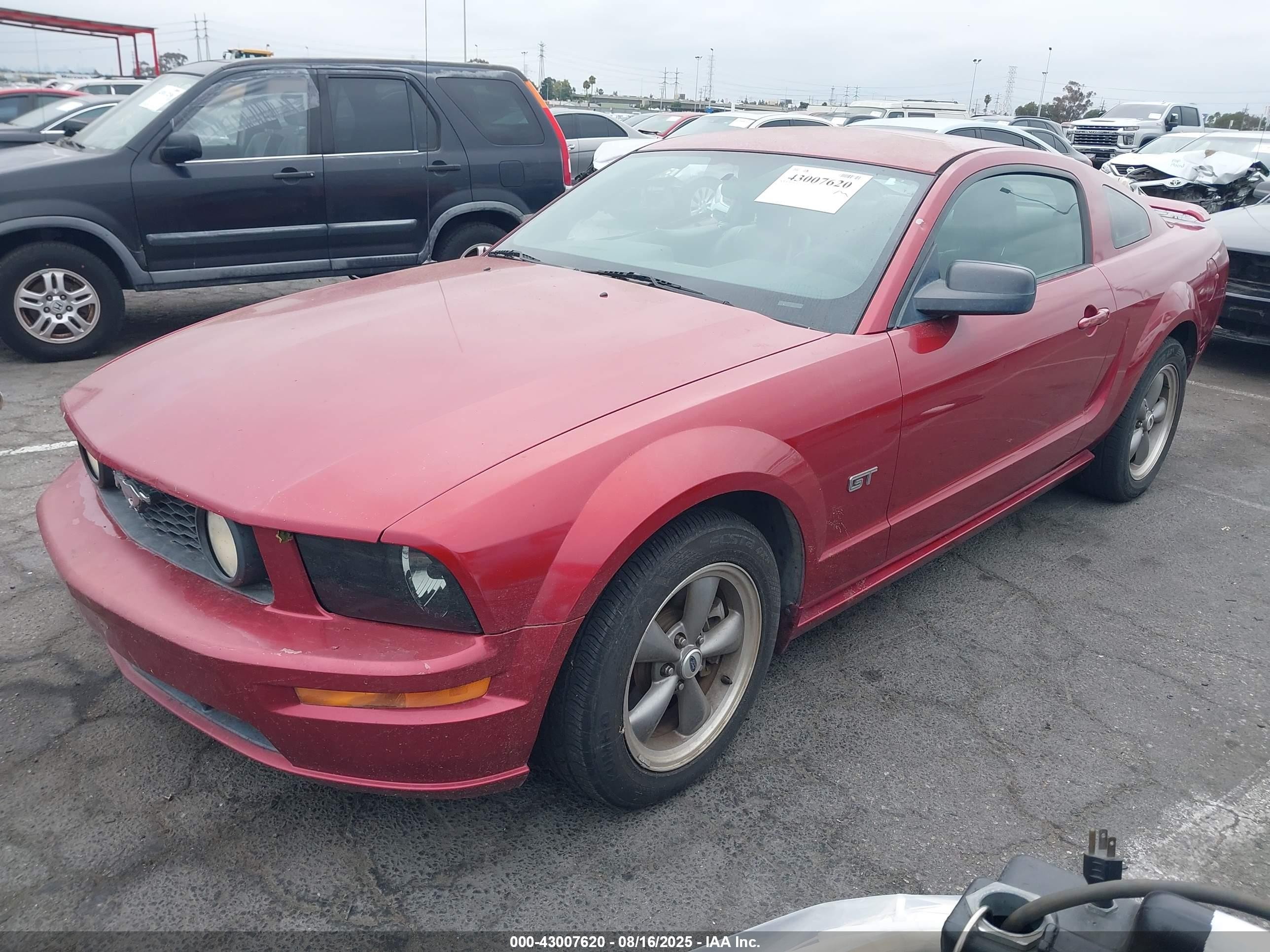2006 Ford Mustang Gt Красный vin: 1ZVHT82H065161288
