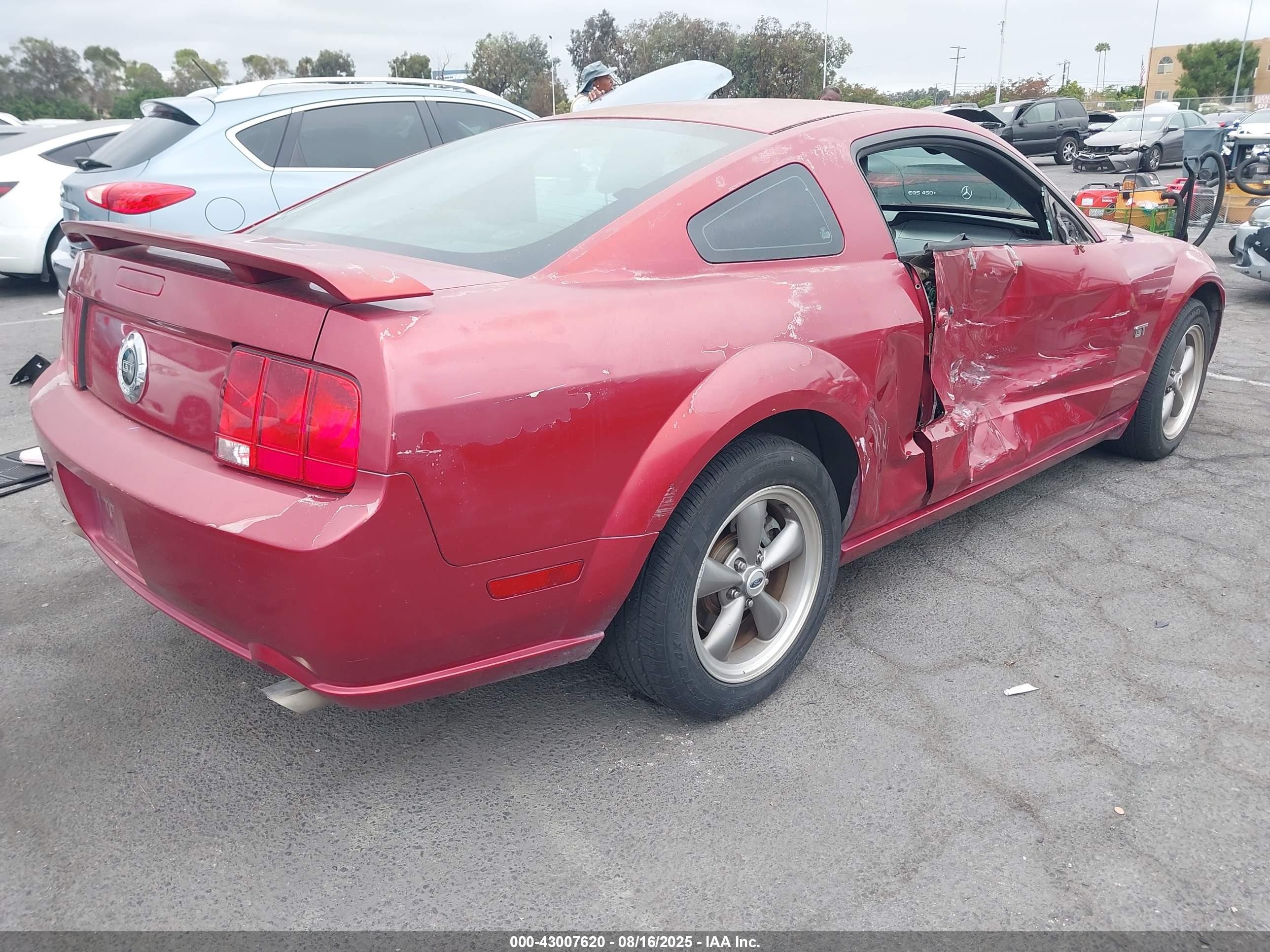 2006 Ford Mustang Gt Красный vin: 1ZVHT82H065161288