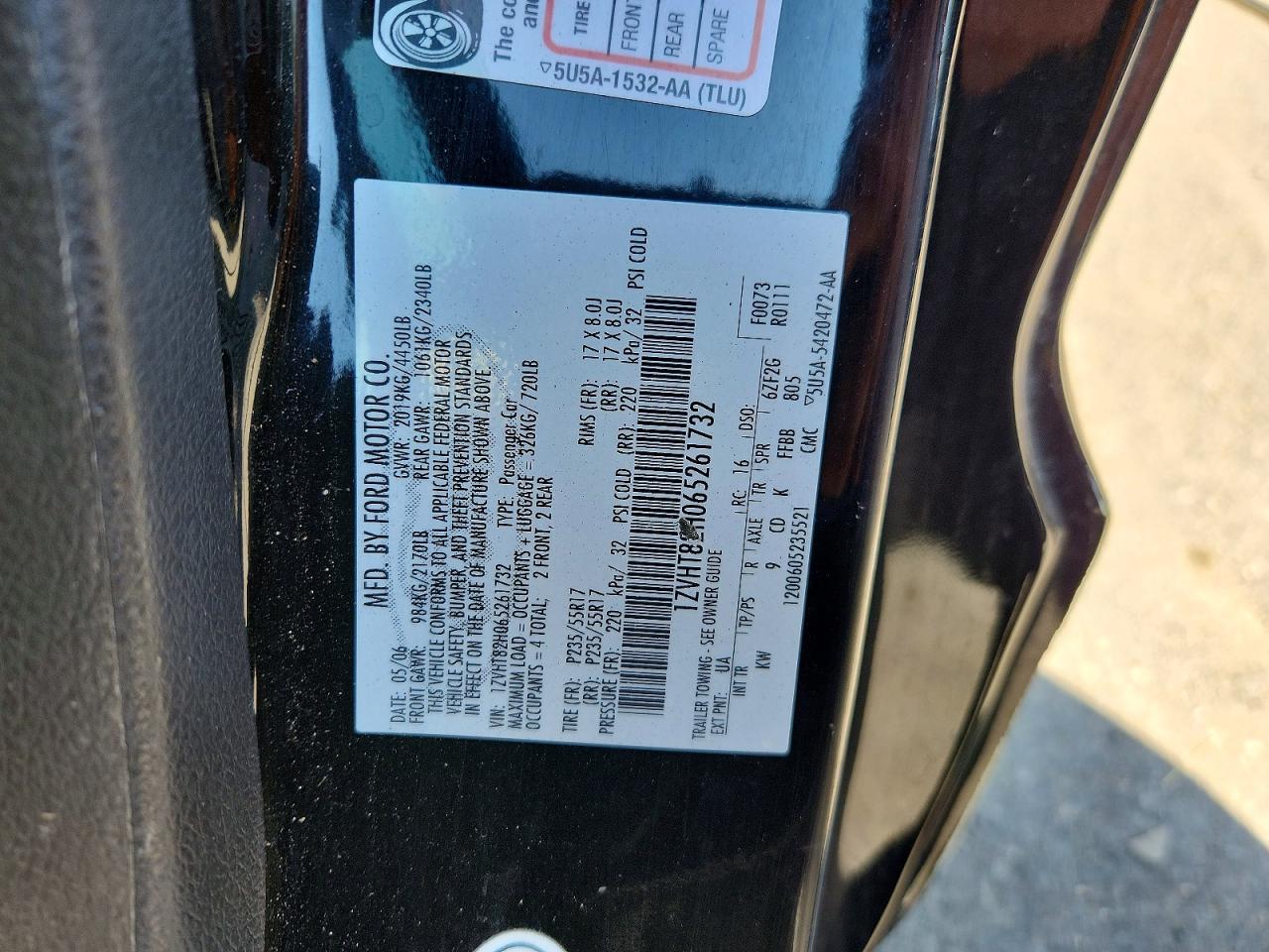2006 Ford Mustang Gt Черный vin: 1ZVHT82H065261732