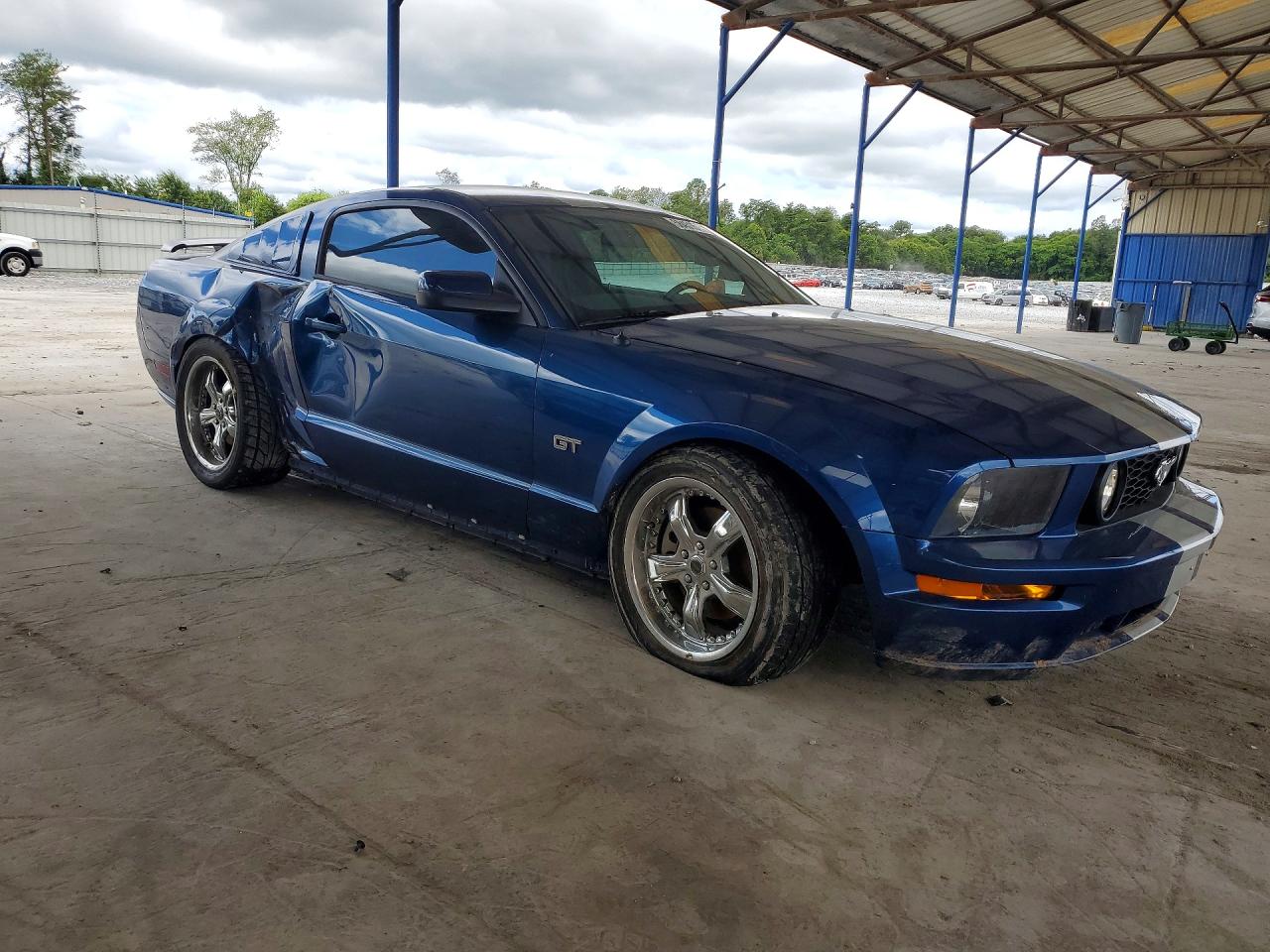 2007 Ford Mustang Gt Blue vin: 1ZVHT82H075197628