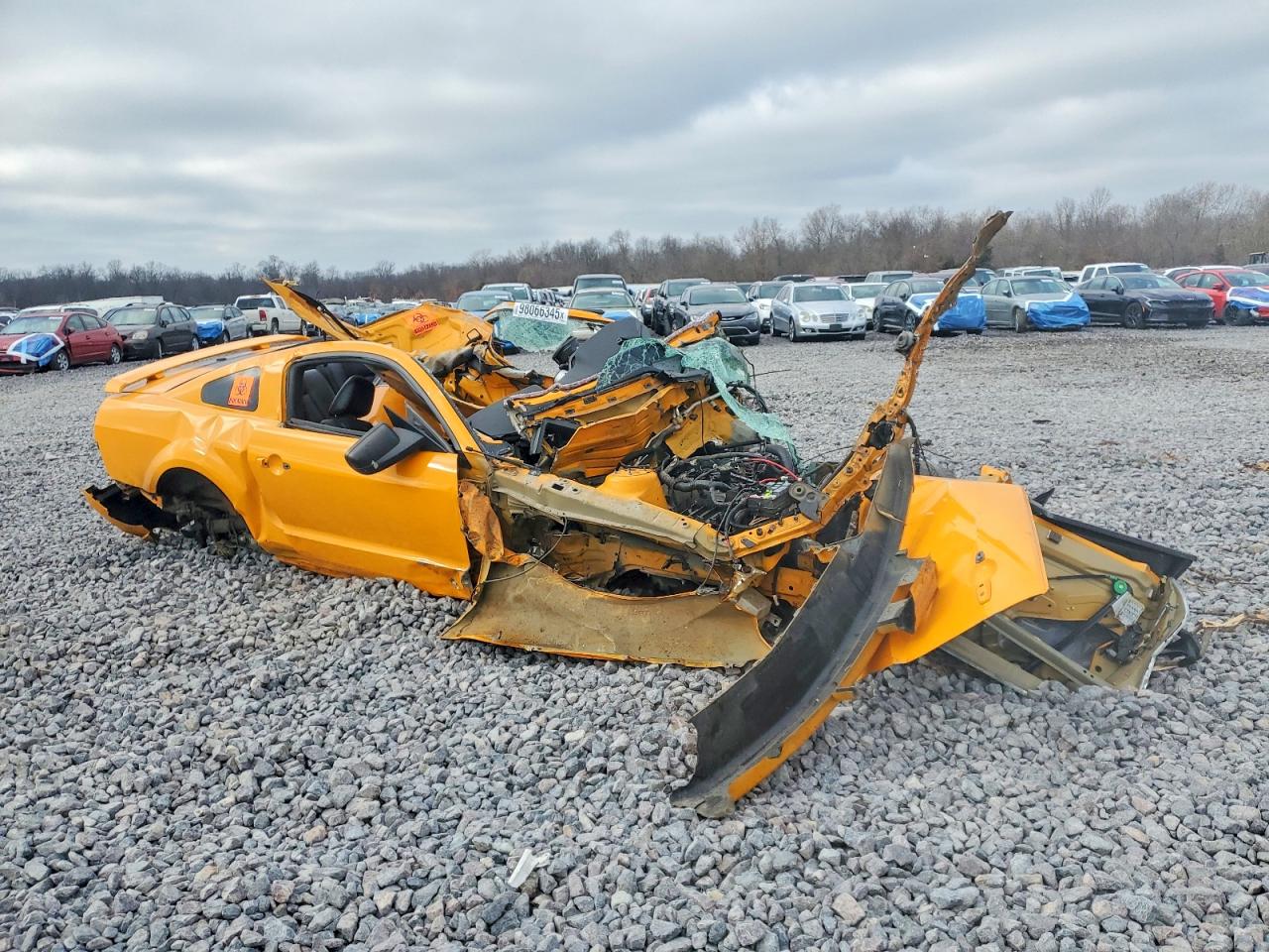 2007 Ford Mustang Gt Yellow vin: 1ZVHT82H175198741