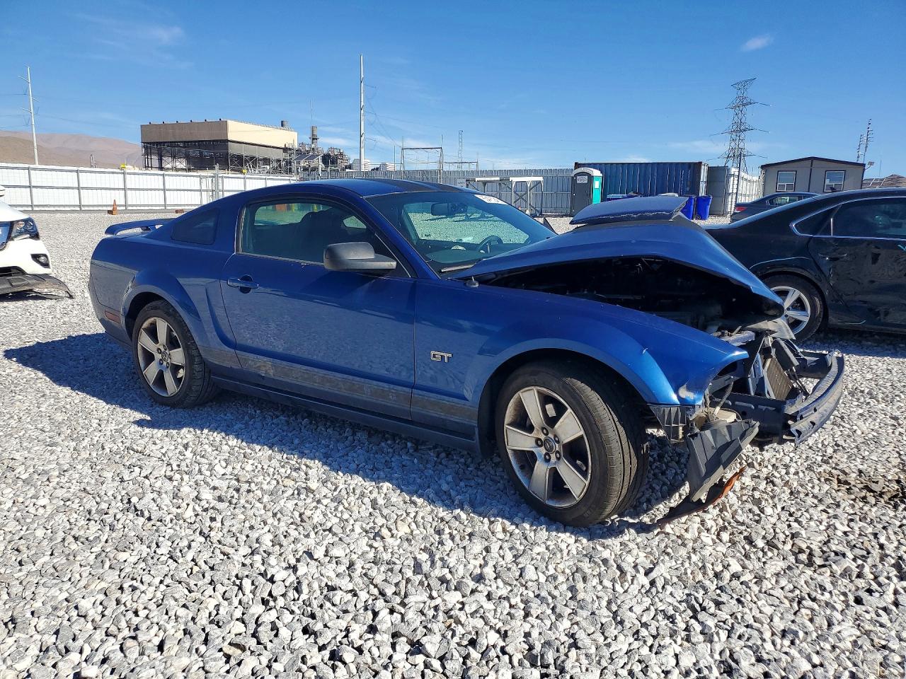 2007 Ford Mustang Gt Blue vin: 1ZVHT82H175266438
