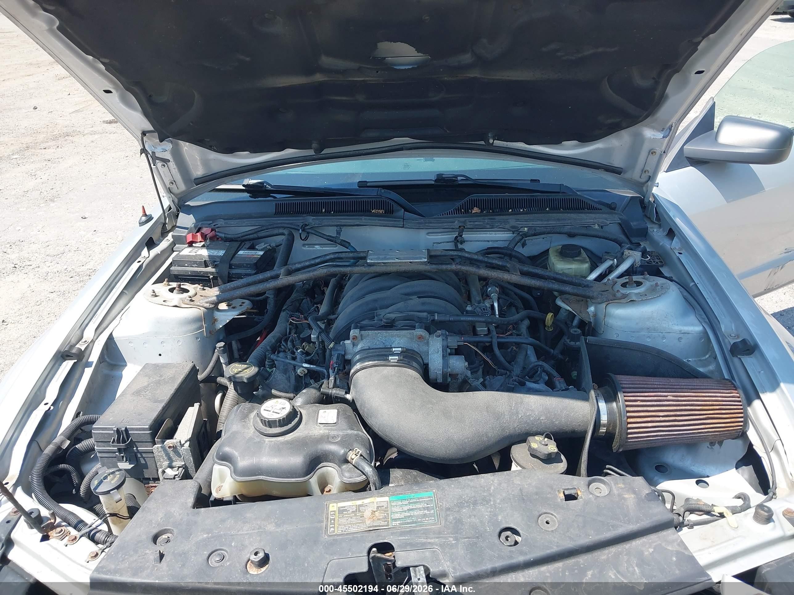 2006 Ford Mustang Gt Silver vin: 1ZVHT82H265175306