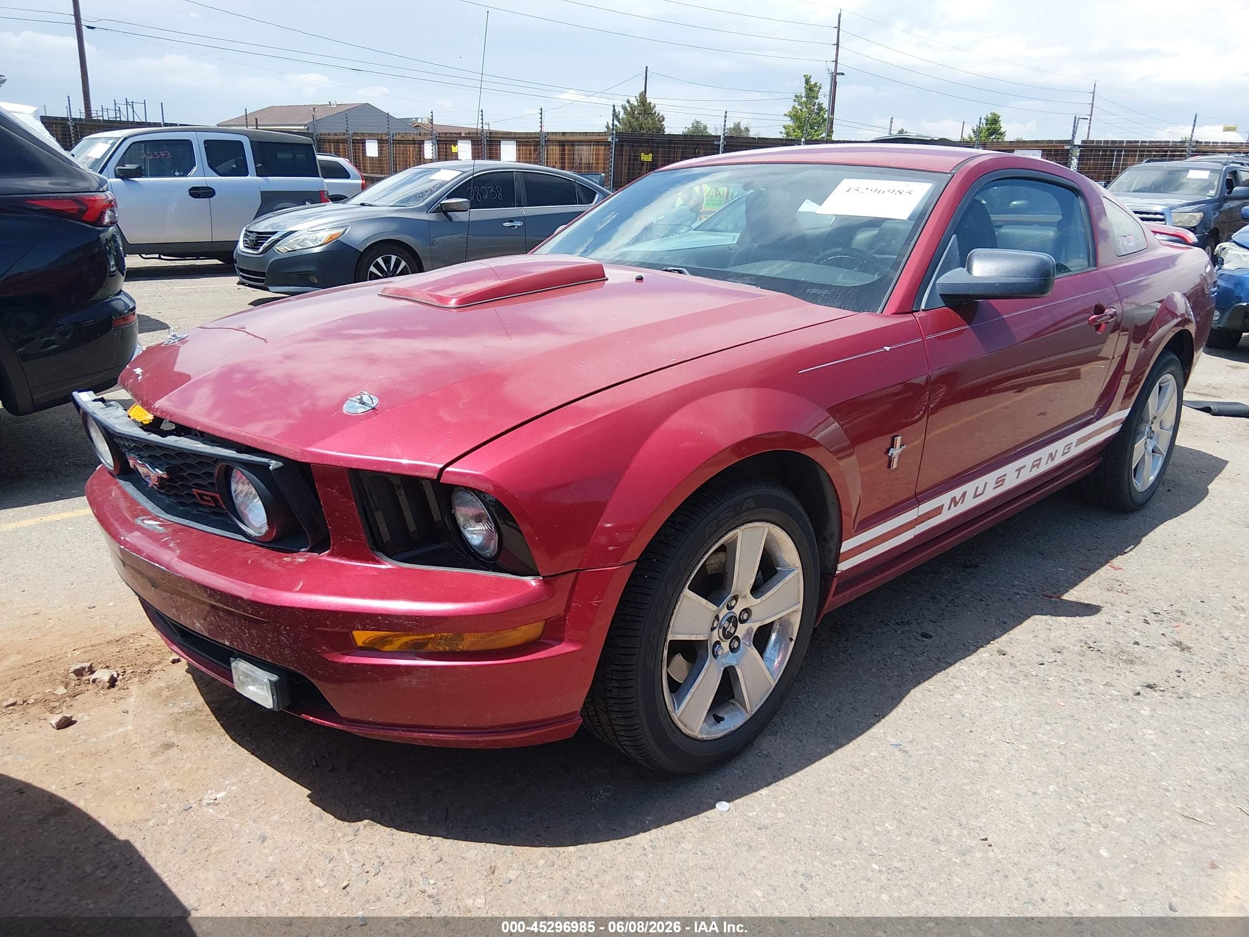 2007 Ford Mustang Gt Deluxe/gt Premium Red vin: 1ZVHT82H275357993