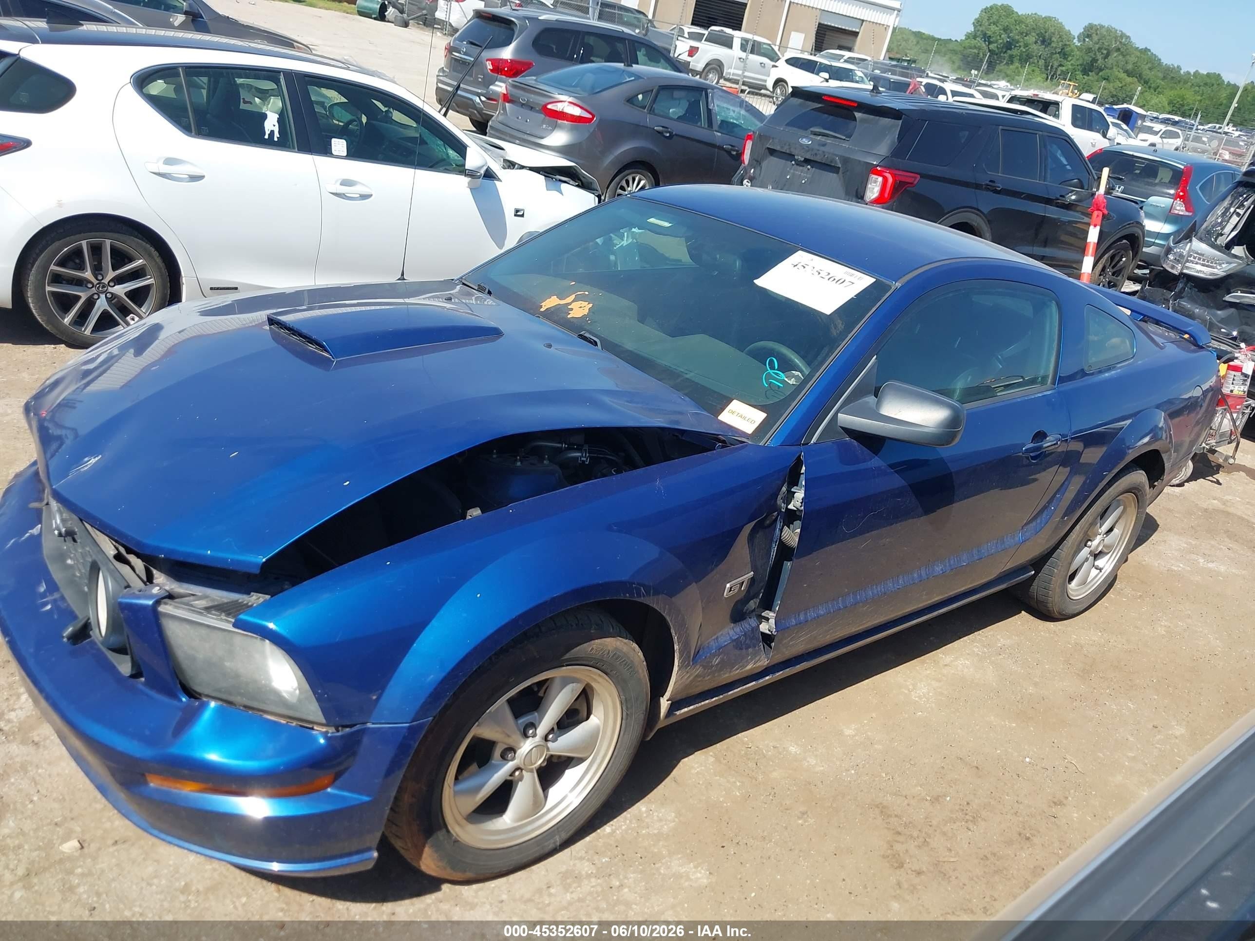 2008 Ford Mustang Gt Deluxe/gt Premium Синий vin: 1ZVHT82H285114668