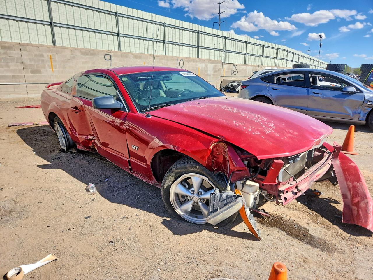 2008 Ford Mustang Gt Burgundy vin: 1ZVHT82H285135178