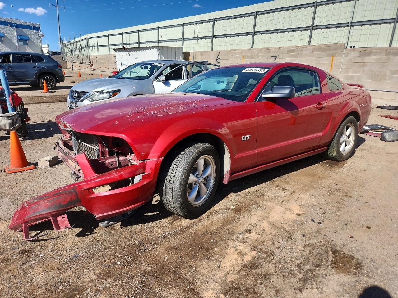2008 Ford Mustang Gt Burgundy vin: 1ZVHT82H285135178