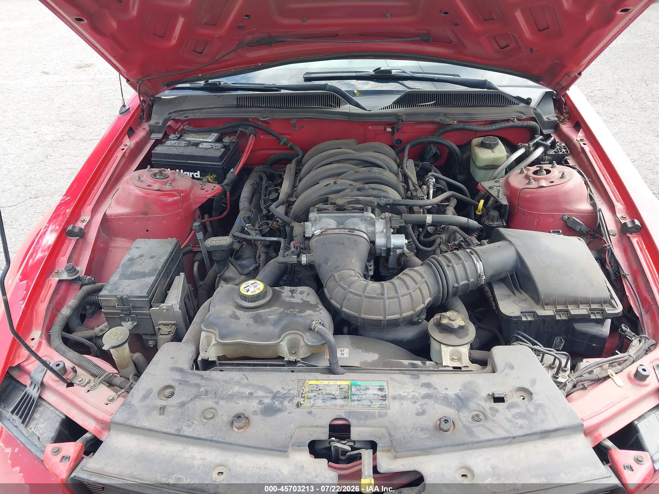 2005 Ford Mustang Gt Deluxe/gt Premium Red vin: 1ZVHT82H355106476