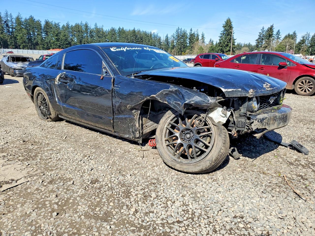 2007 Ford Mustang Gt Black vin: 1ZVHT82H475308391