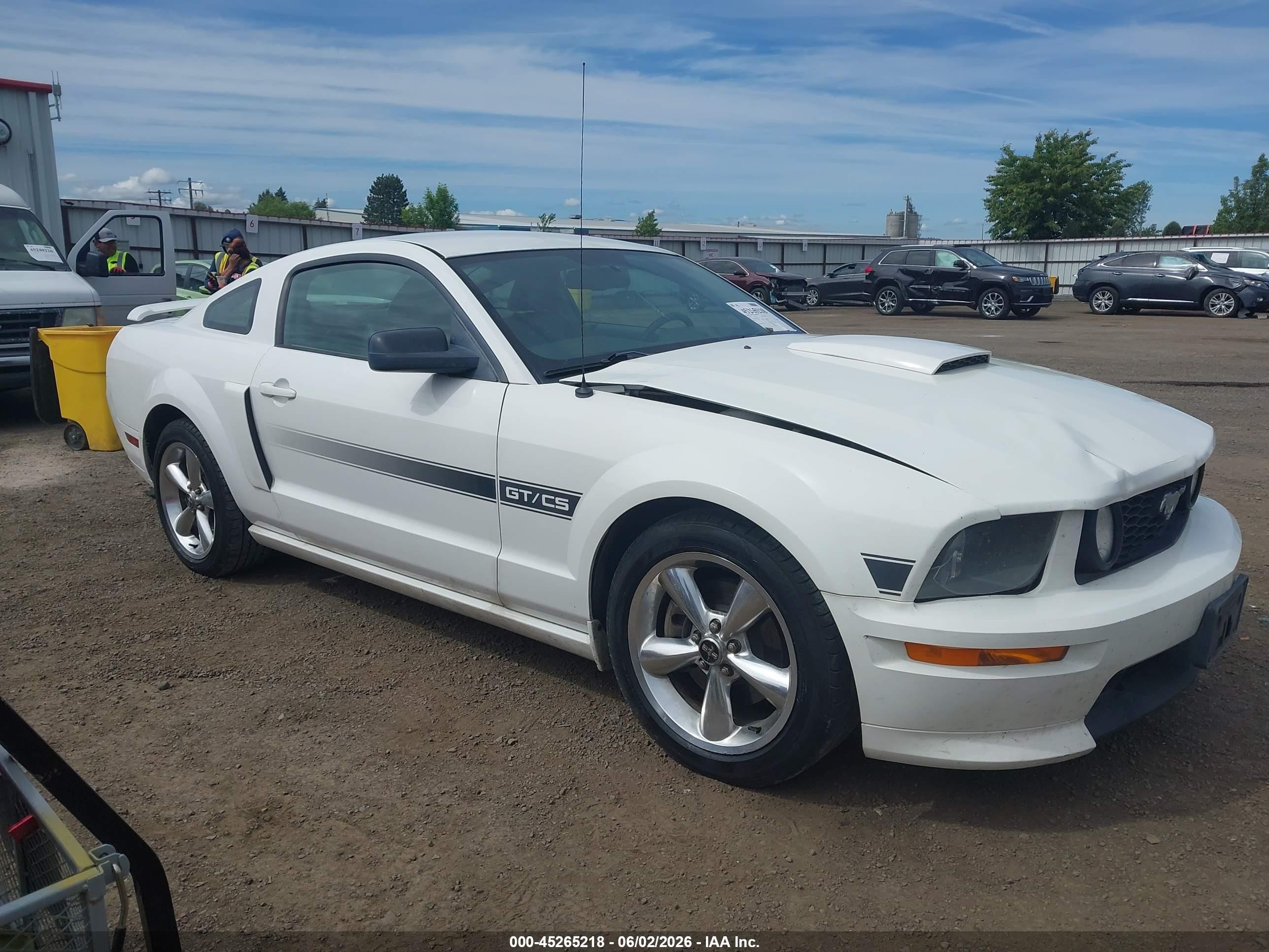 2008 Ford Mustang Gt Deluxe/gt Premium Белый vin: 1ZVHT82H485120780
